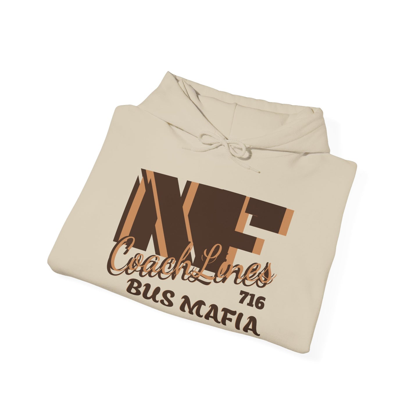 Z...NFCL WORK ATTIRE Bus Mafia Hoodie with Brown/Tan ...Sleeve Graphics
