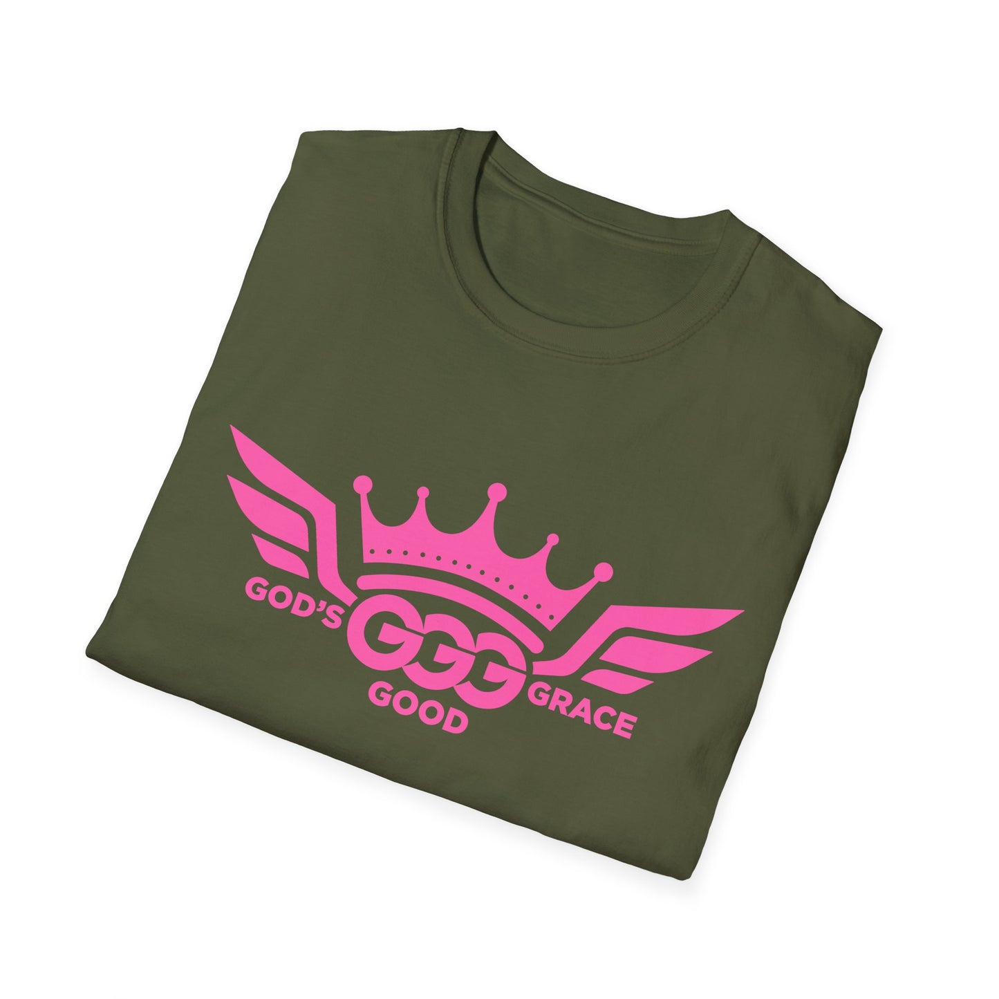 A....MULTIPLE COLORS PINK LOGO.. Unisex SOFTSTYLE T-Shirt