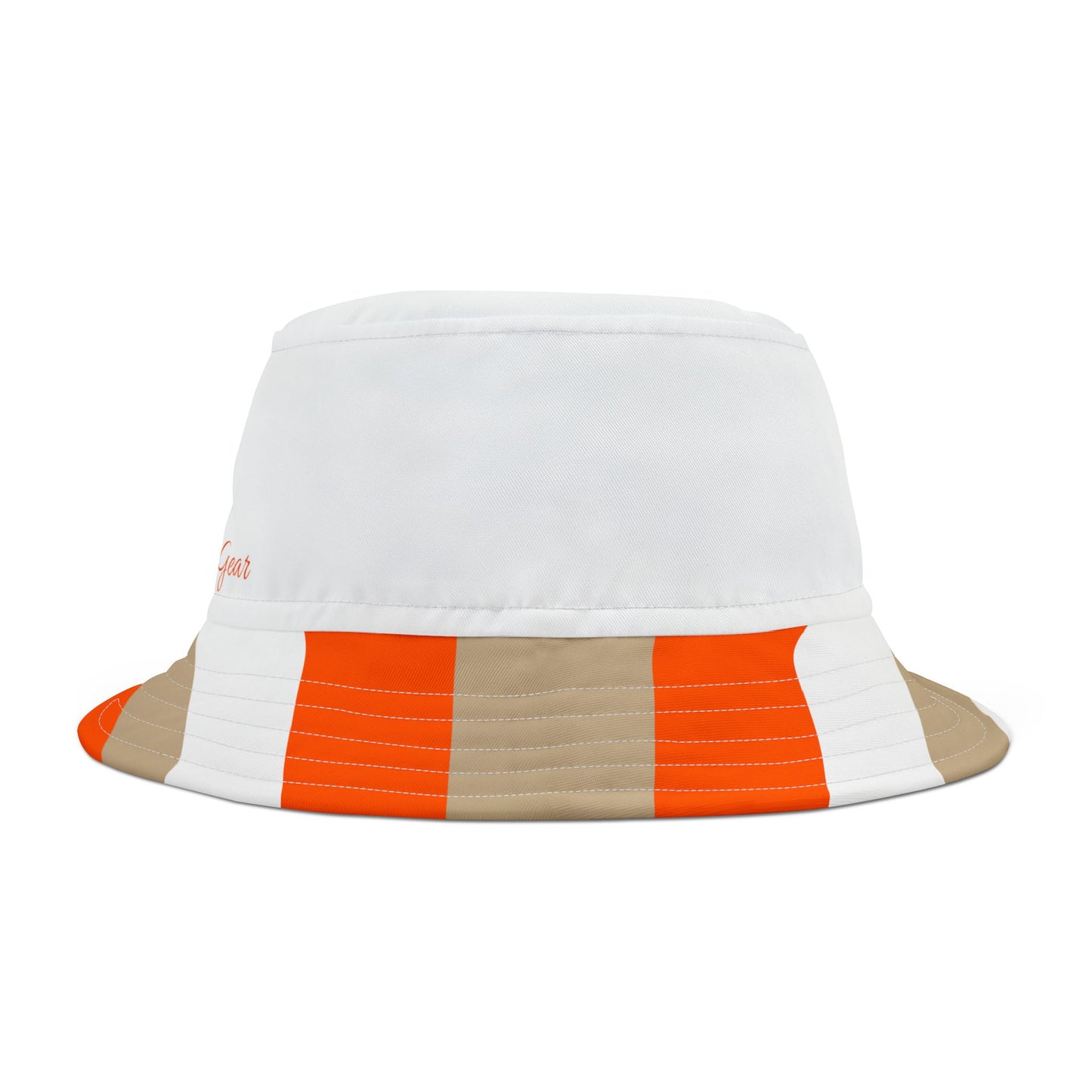A.........orange/white/beige Bucket Hat