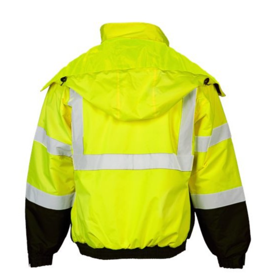 Z...NFCL WORK ATTIRE Hi-Vis Bomber Jacket — yellow Reflective Safety Workwear