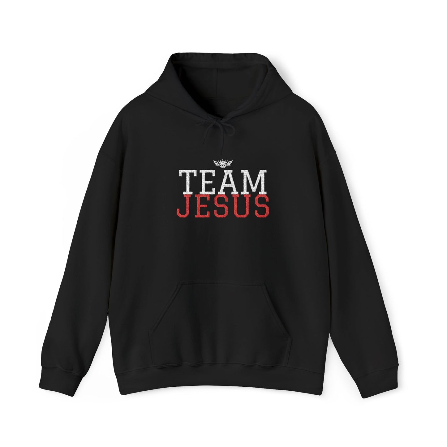 A...GGG EMBROIDERY Hoodie — Team Jesus Graphic Pullover cotton