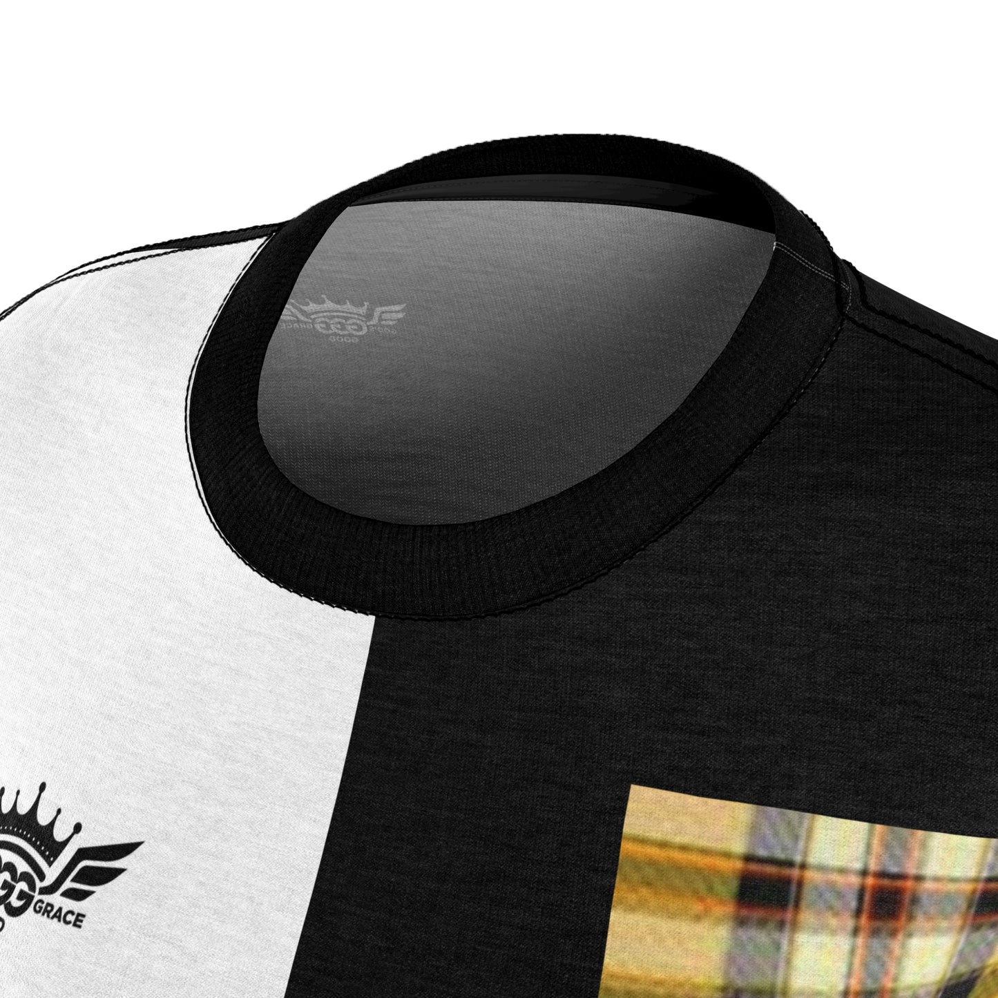 E...GGG yellow,black,white design Women's AOP Cut & Sew Tee