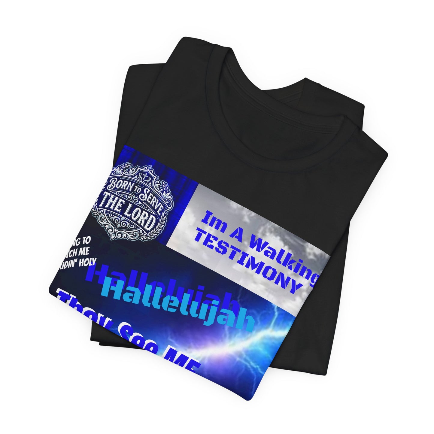 G...WALKING TESTIMONY They See Me Rollin' blue Graphic Tee — Urban Streetwear