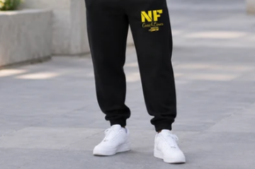 Z...j..NFCL WORK ATTIRE Customizable yellow/black 716 Sweatpants — Personalized Text Joggers