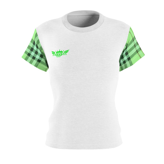K...GGG fluorescent green,white design Women's AOP Cut & Sew Tee