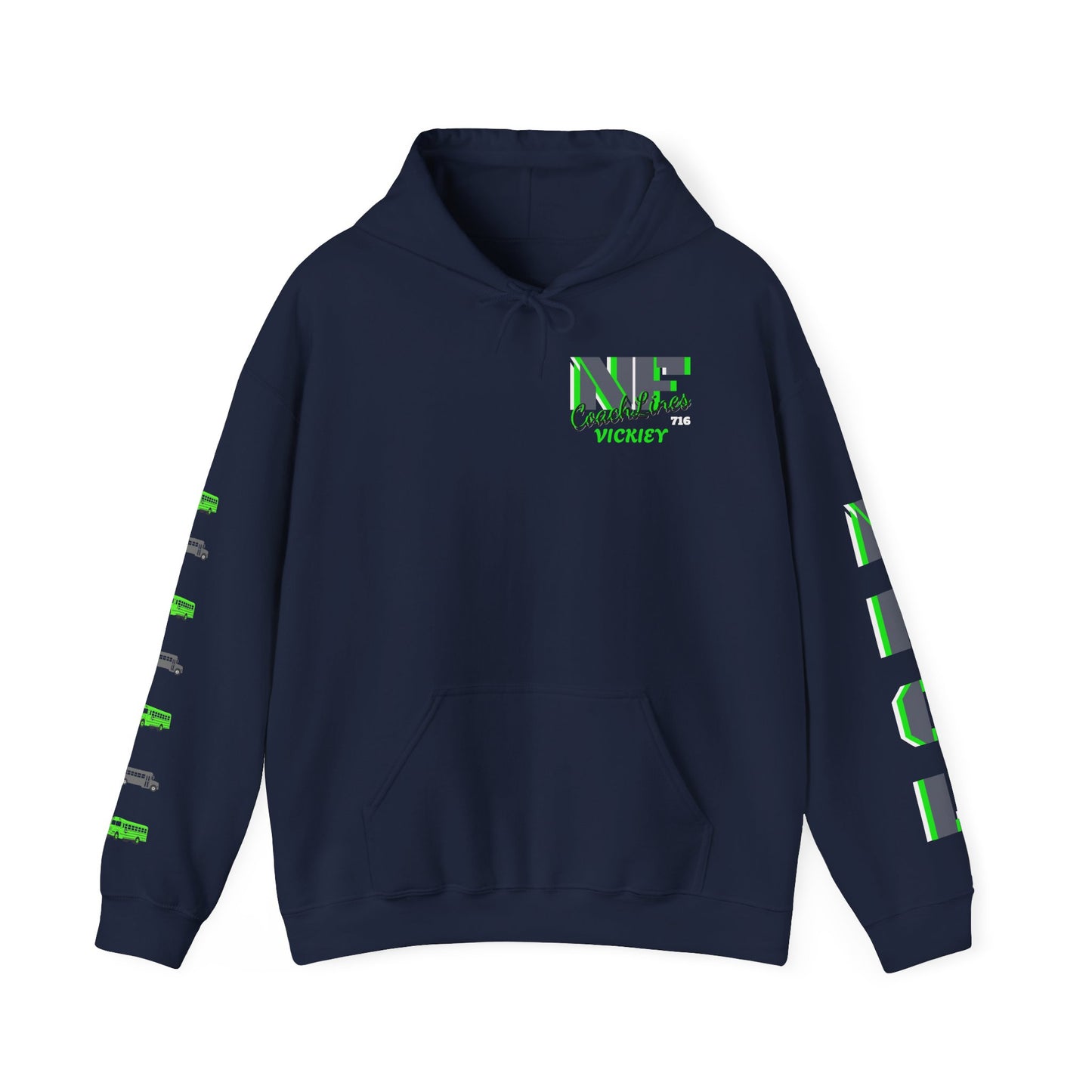 Z..CUSTOMIZED for VICKIEY NFCL WORK ATTIRE Hoodie with grey/green/white Sleeve Graphics