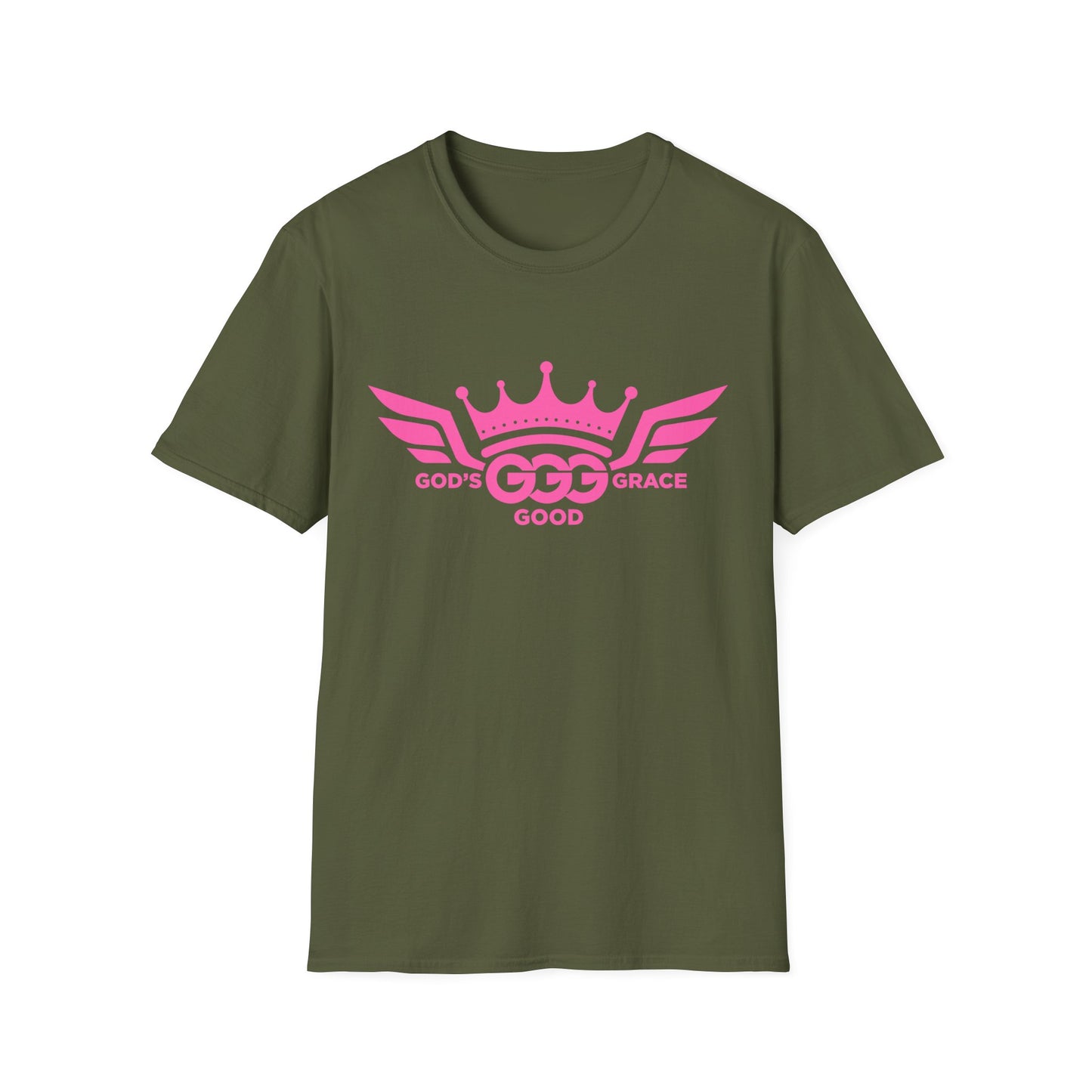 A....MULTIPLE COLORS  PINK LOGO.. Unisex SOFTSTYLE  T-Shirt