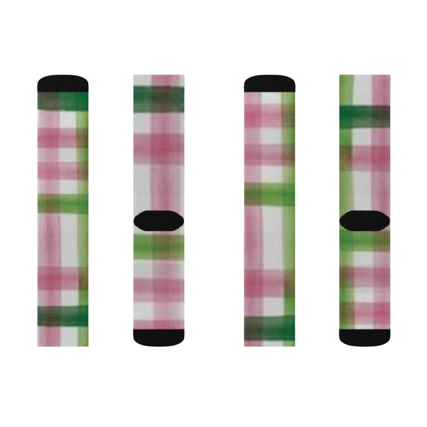 C...green/pink/white design Sublimation Socks ( Socks, t-shirt, hat SOLD SEPARATELY )