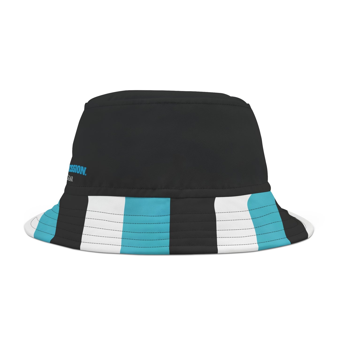 A...........black/turquoise/white Bucket Hat