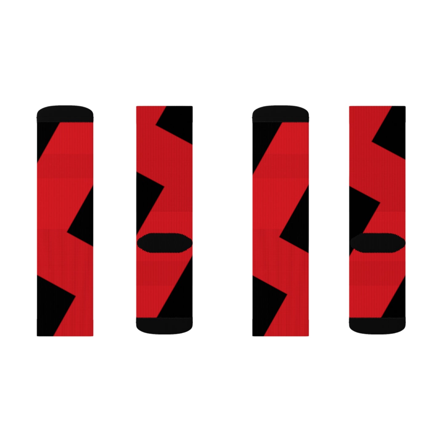 A..........red/black GGG design Sublimation Socks