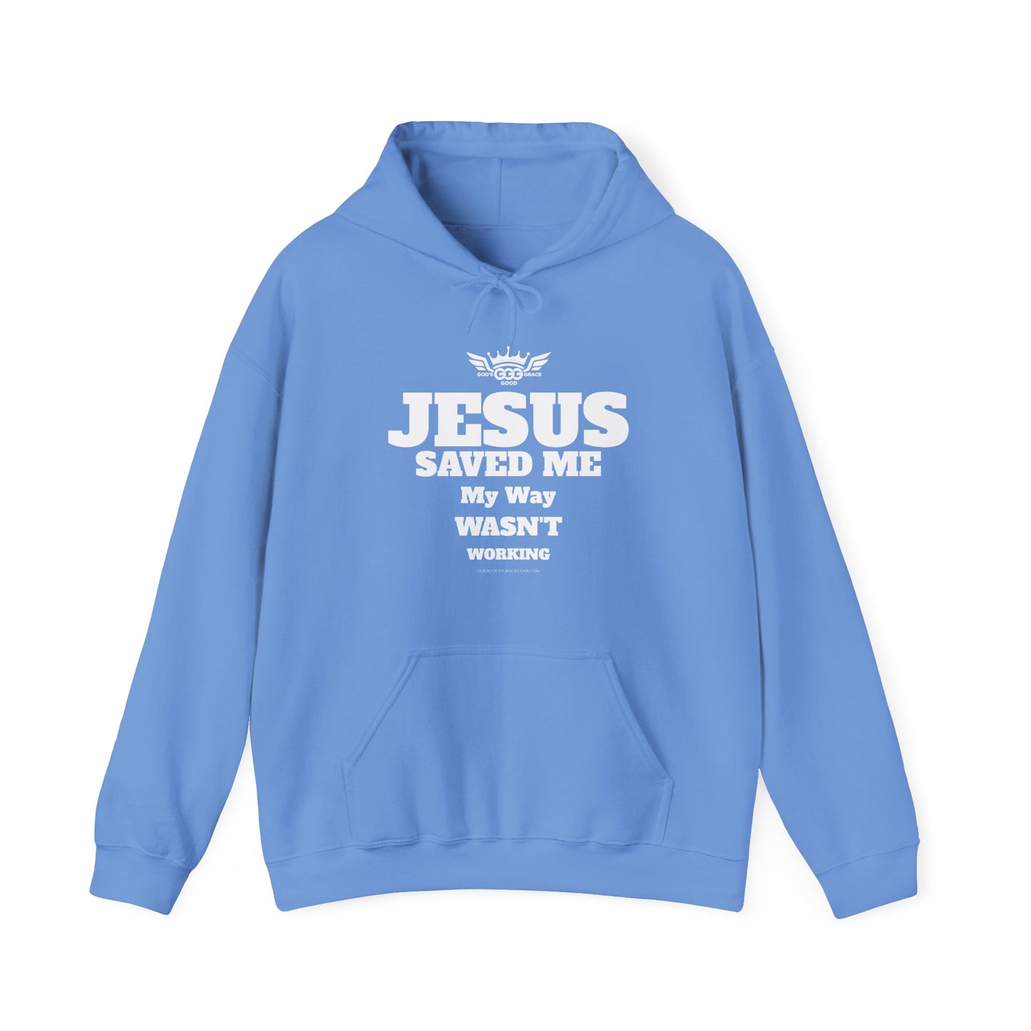A......................JESUS SAVED ME ,WHITE LOGO (Multiple Colors) Unisex Heavy Blend™ Hooded Sweatshirt