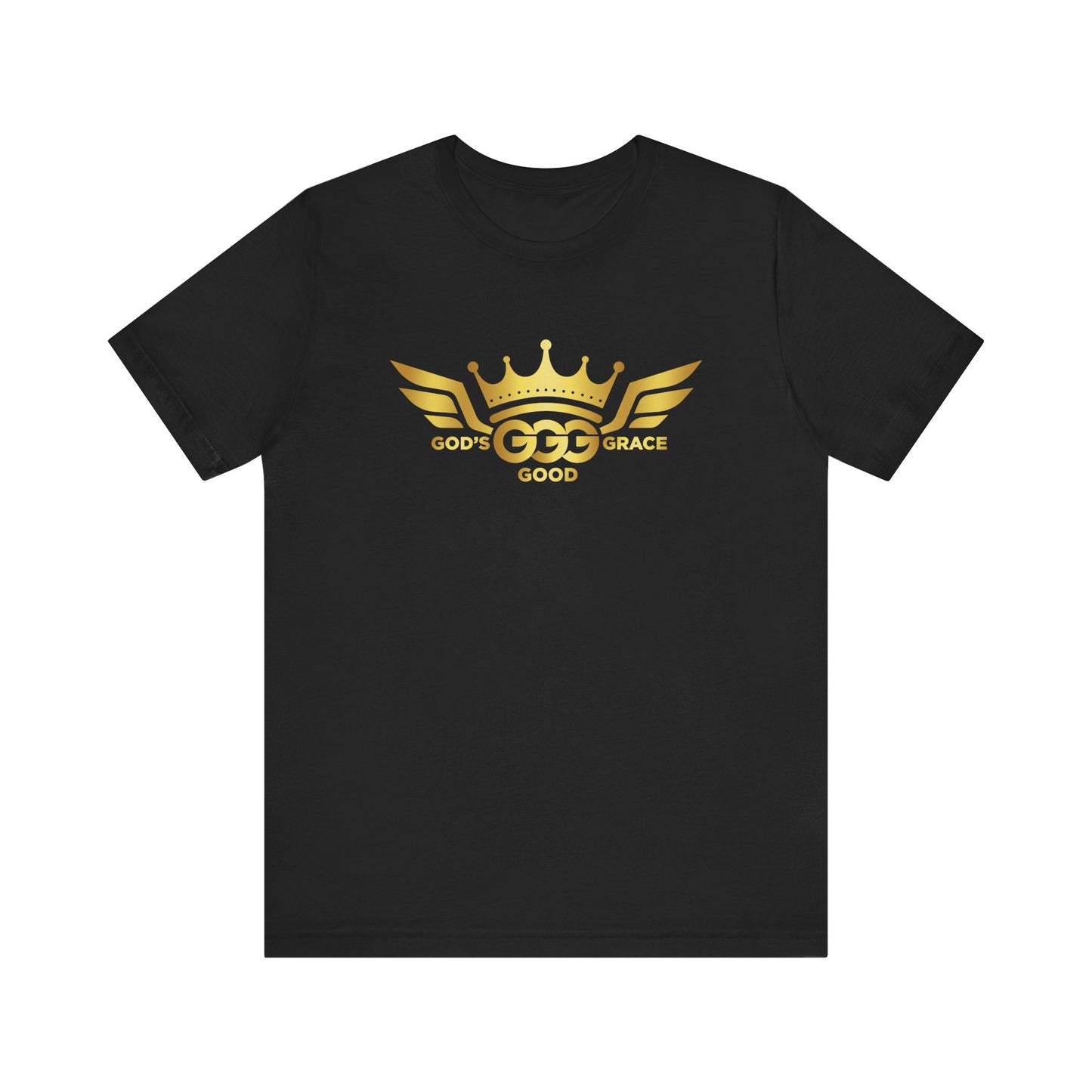 A...GOLD LOGO black Unisex Jersey Short Sleeve Tee