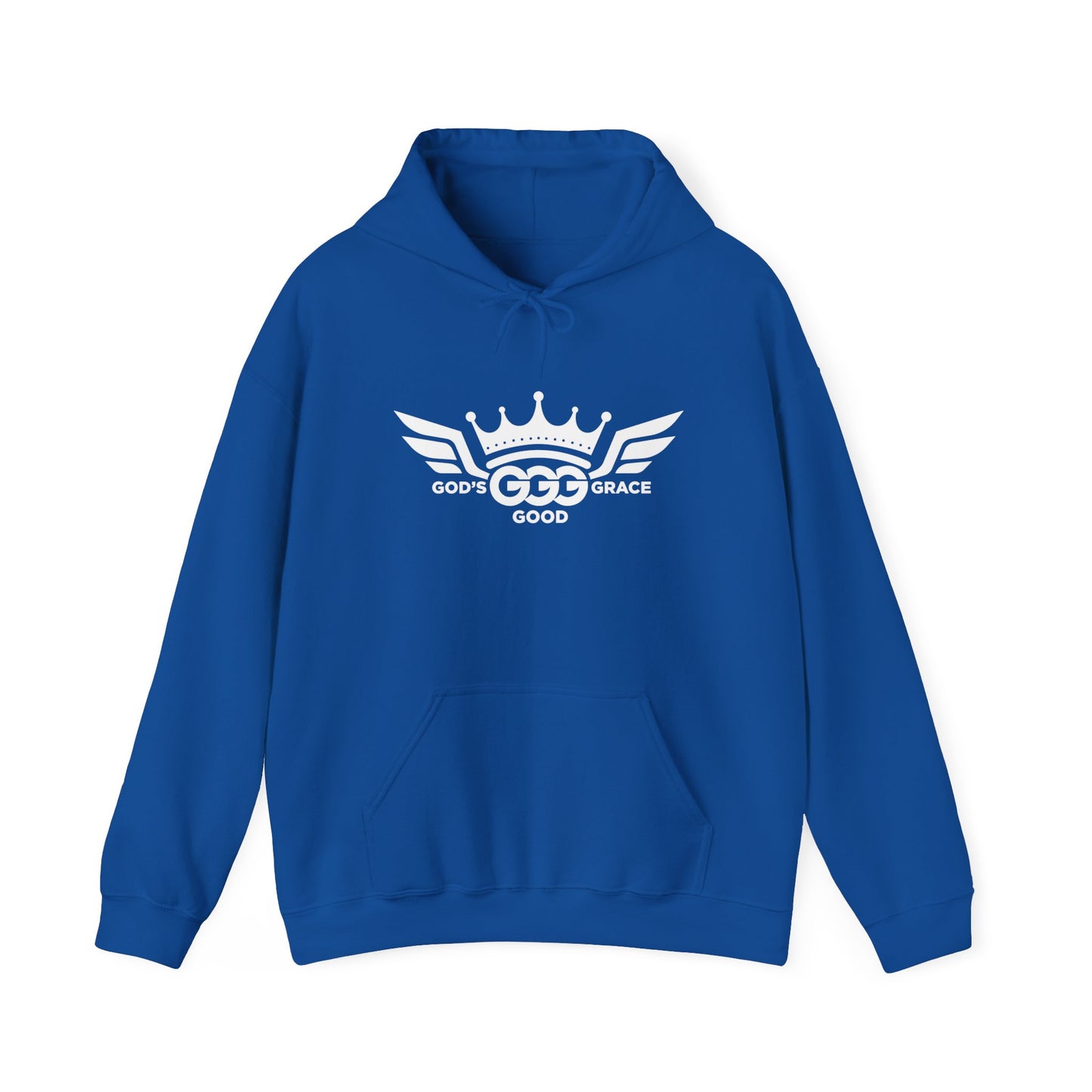 B...WHITE LOGO royal blue Unisex Heavy Blend™ Hooded Sweatshirt