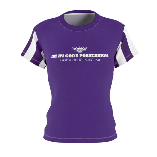 A............purple/white GGG Women's Cut & Sew Tee