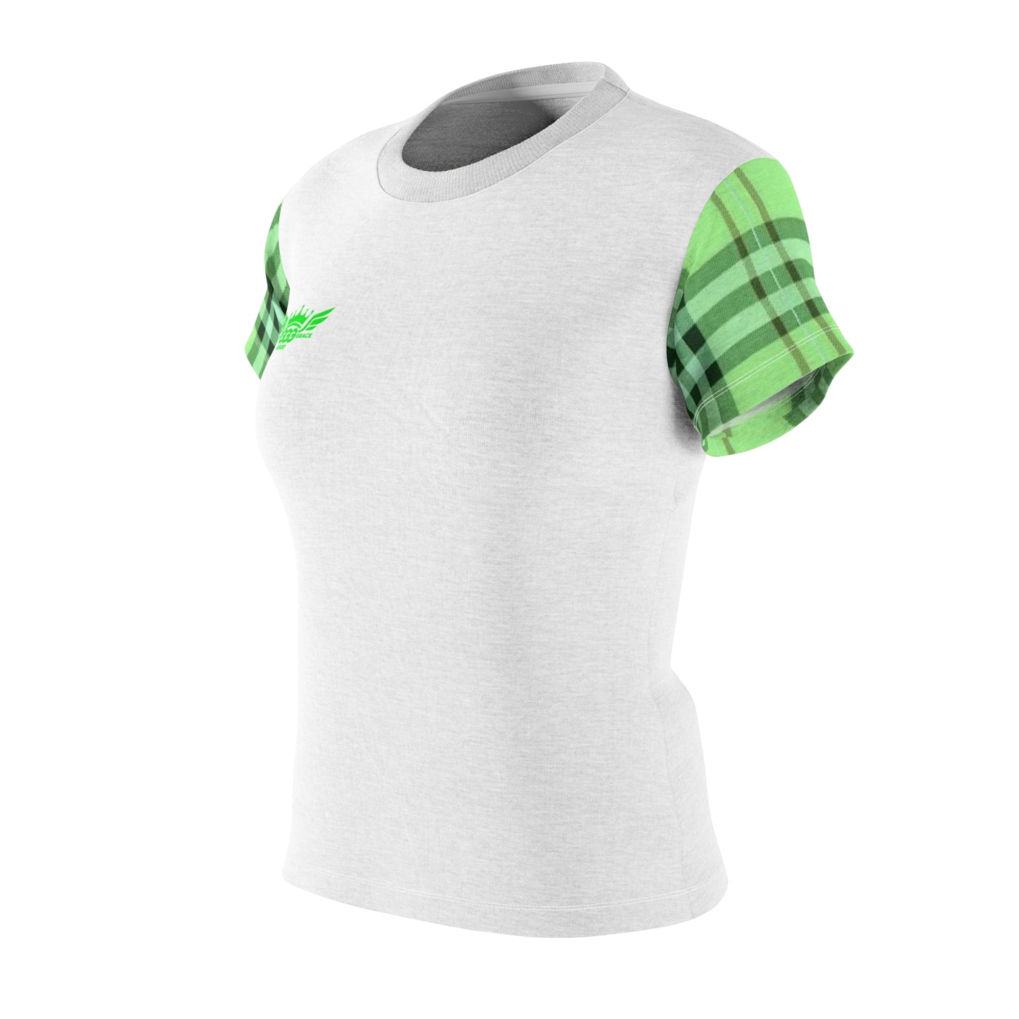 K...GGG fluorescent green,white design Women's AOP Cut & Sew Tee