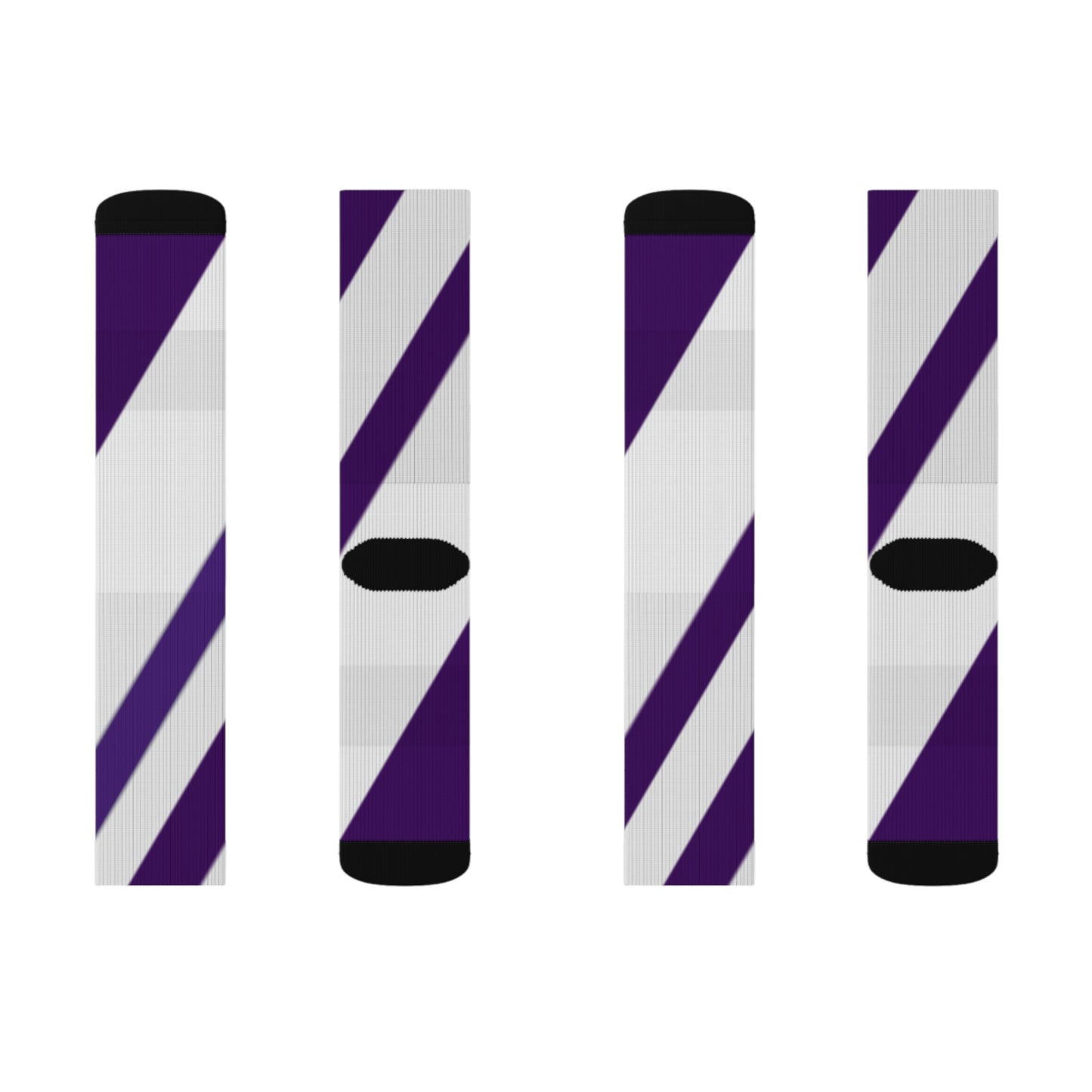 A............purple/white GGG design Sublimation Socks