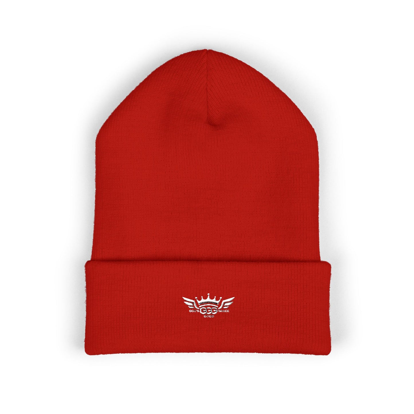 T...GGG White Logo Embroidered Classic Cuffed Beanie —MULTIPLE COLORS... Knit Hat