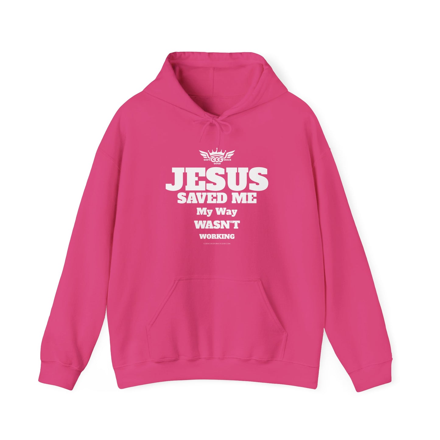 A......................JESUS SAVED ME ,WHITE LOGO (Multiple Colors) Unisex Heavy Blend™ Hooded Sweatshirt