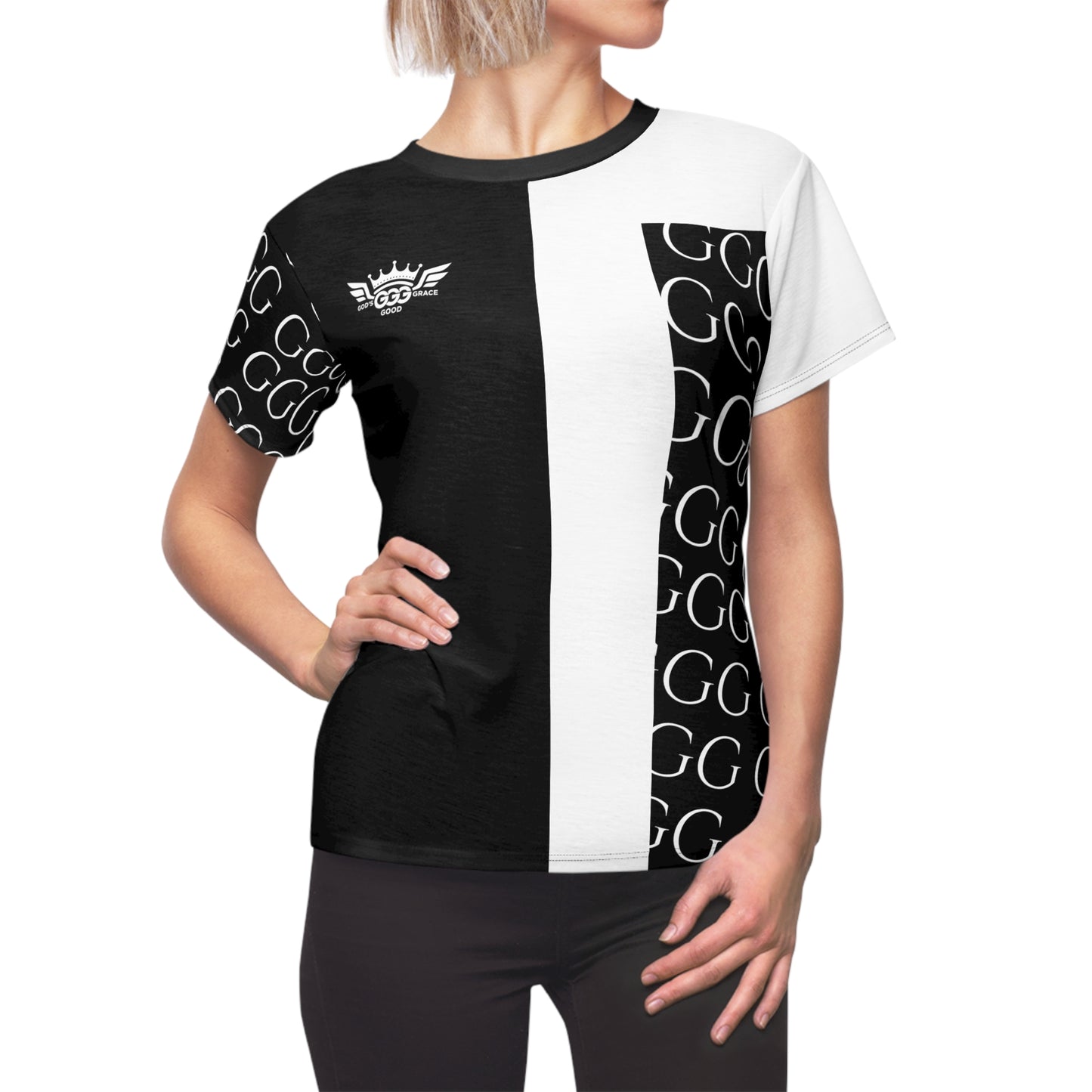 F...black GGG design Women's AOP Cut & Sew Tee