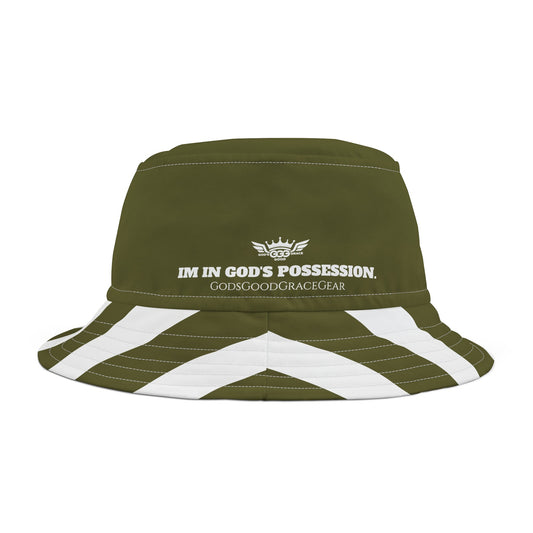 A......Olive/white Bucket Hat