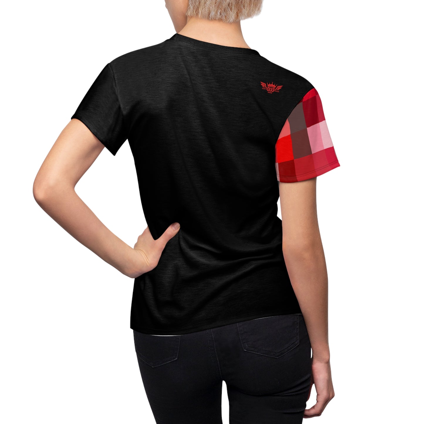 J...GGG red,black,white design Women's AOP Cut & Sew Tee