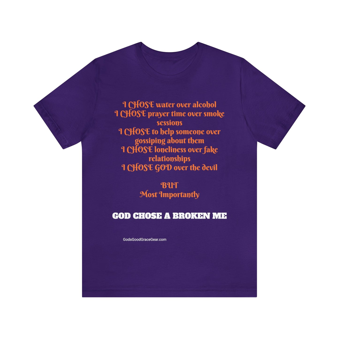 C...heavier blend I CHOSE purple Unisex Jersey Short Sleeve Tee