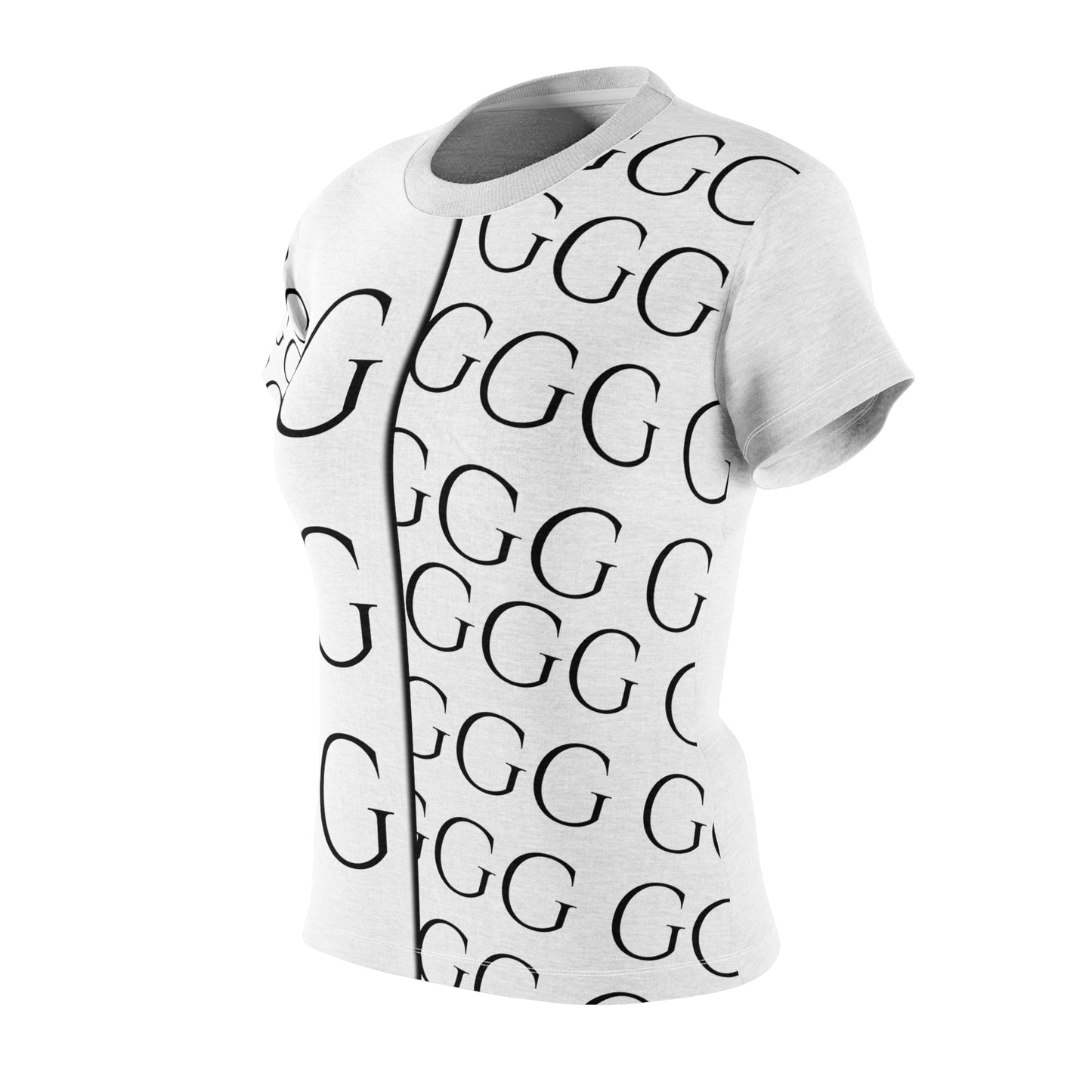 A.....................black design WOMENS STYLE T-SHIRT white/black AOP Cut & Sew Tee