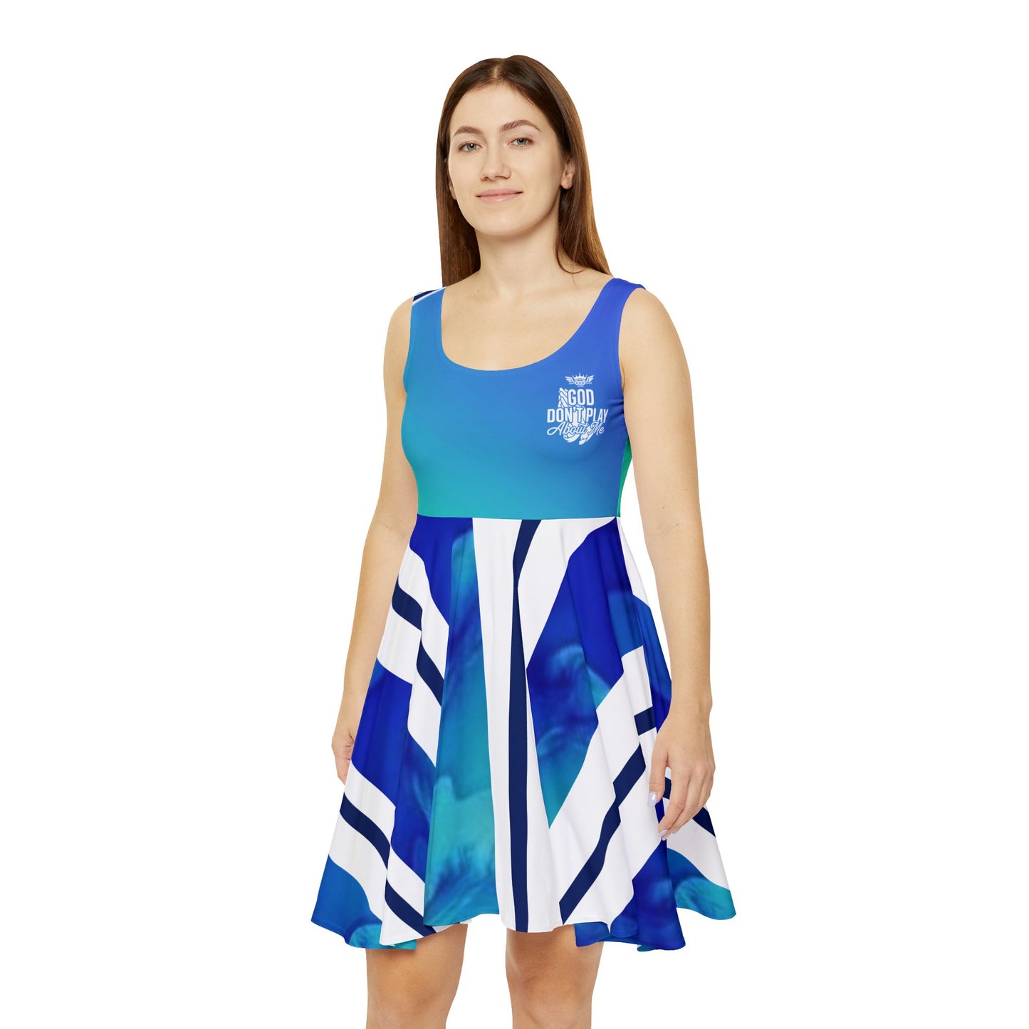 P...GGG..d..Blue,white Women's Summer Dress