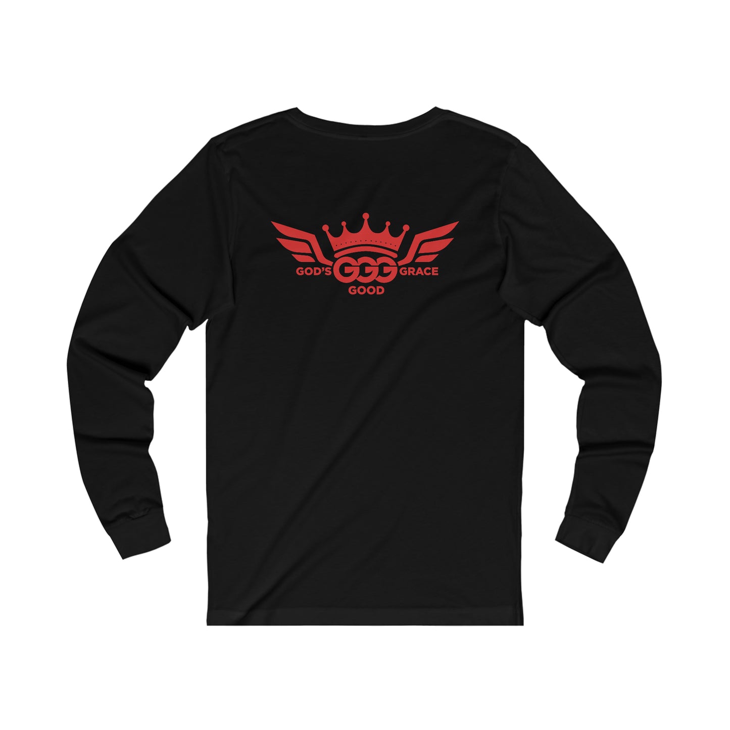 B....RED LOGO black Unisex Jersey Long Sleeve Tee