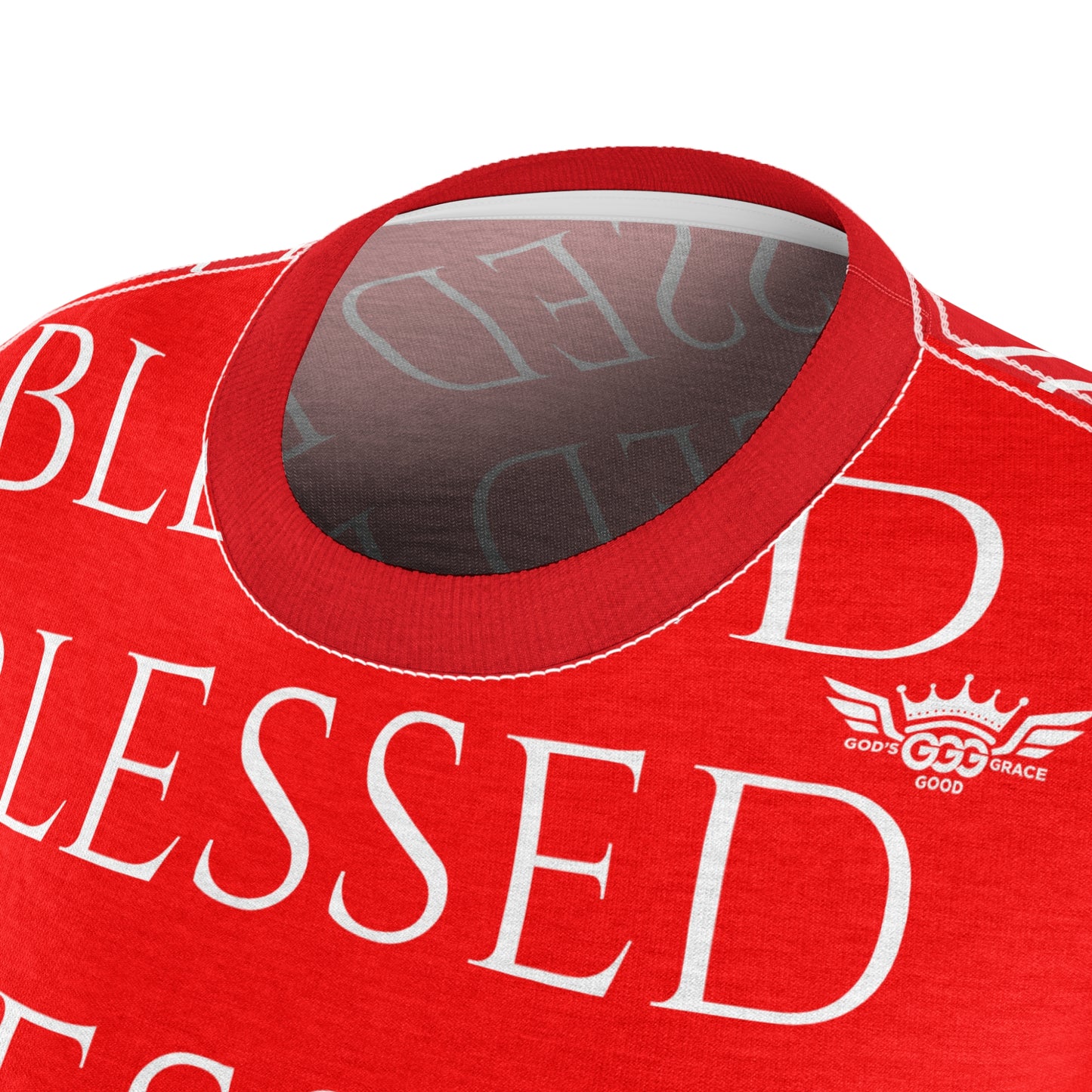 S...GGG z.d red blessed design Women's AOP Cut & Sew Tee