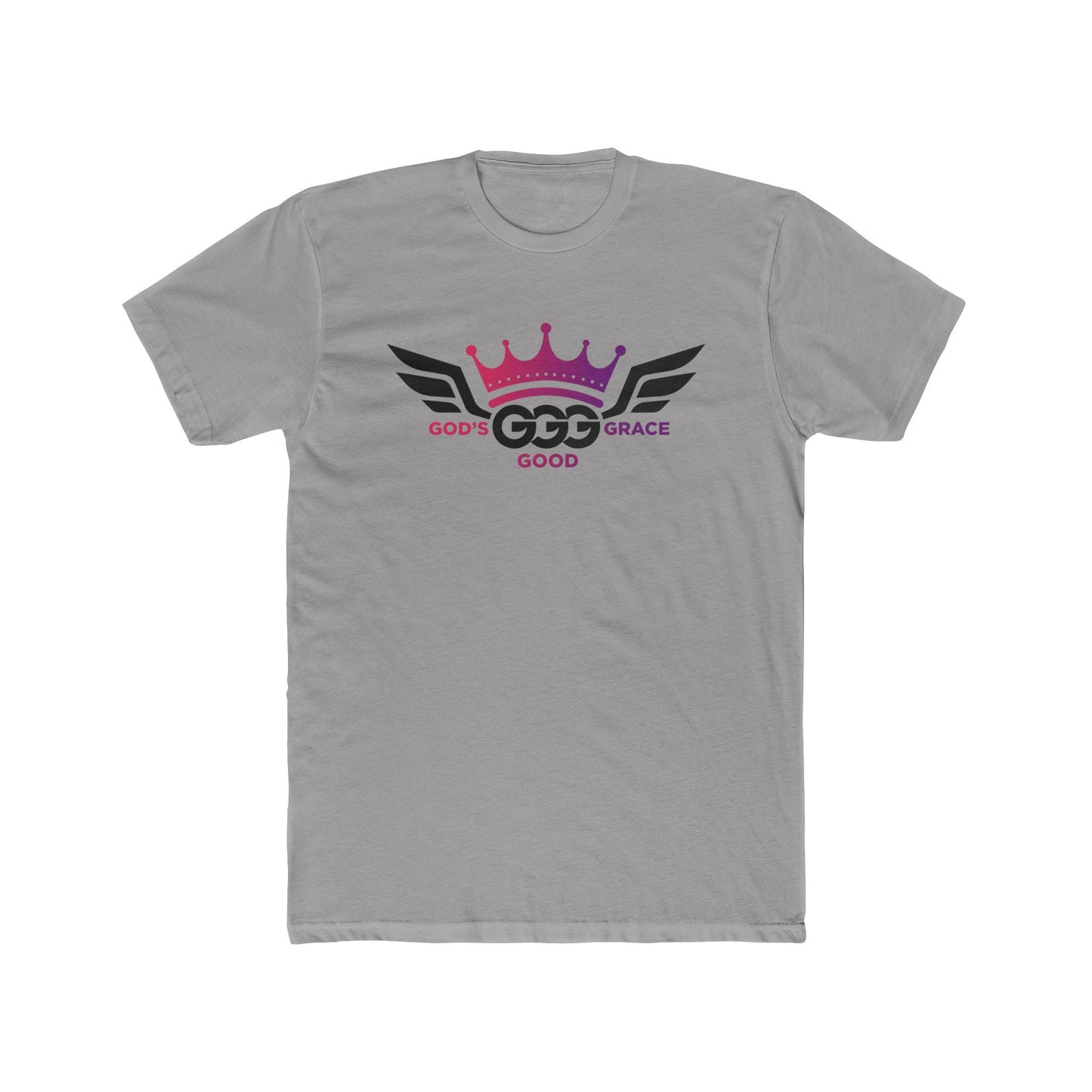 Q...GGG purple/black logo MULTIPLE COLORS Tee — Faith-Based Graphic T-Shirt