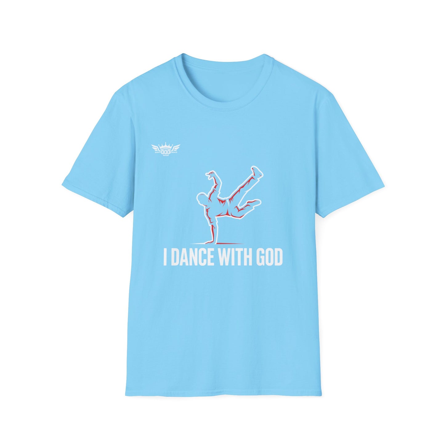 Zz...GGG.. I Dance With God..MULTIPLE COLORS BREAK DANCING Vibes Unisex Softstyle T-Shirt - Trendy Apparel for Creatives & Tech Enthusiasts