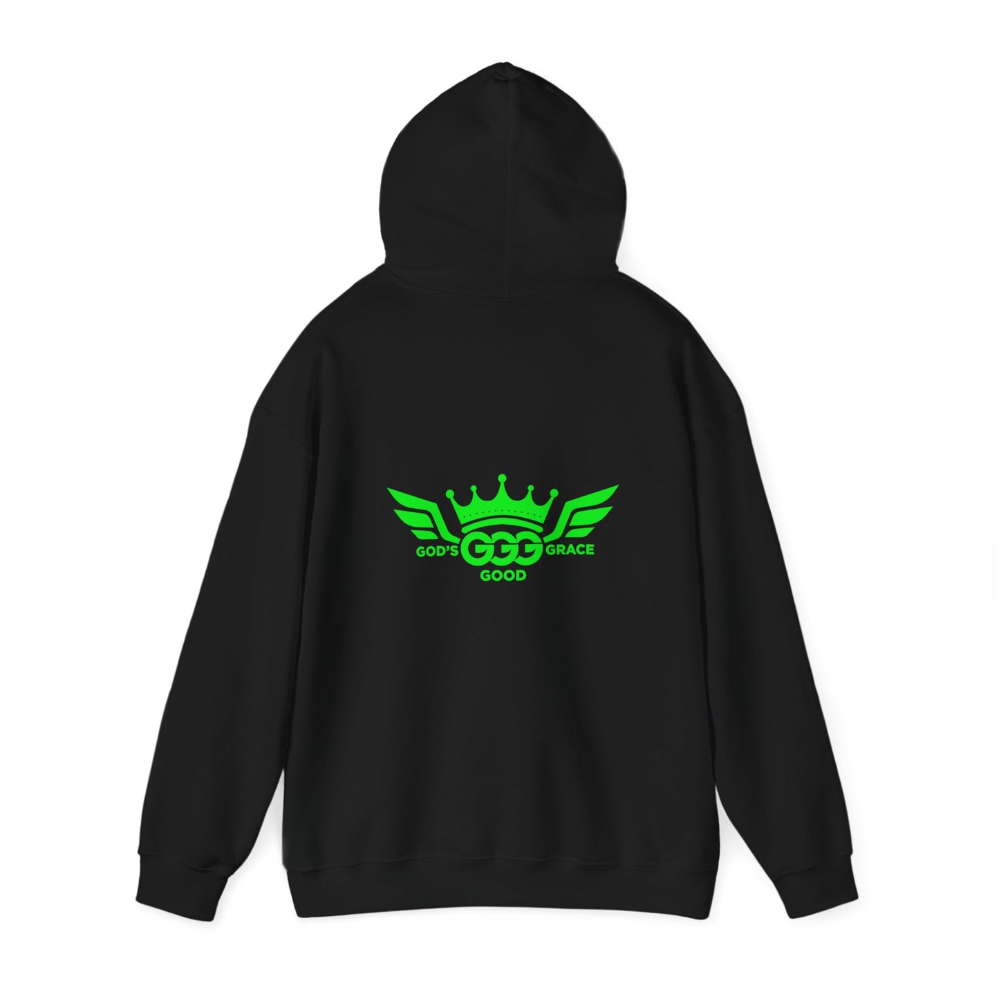 A....Florescent GREEN LOGO black Unisex Heavy Blend™ Hooded Sweatshirt