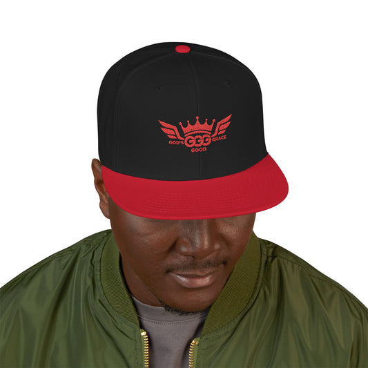 I...GGG q EMBROIDERY ..Multiple colors, Mens Red logo Snapback Hat