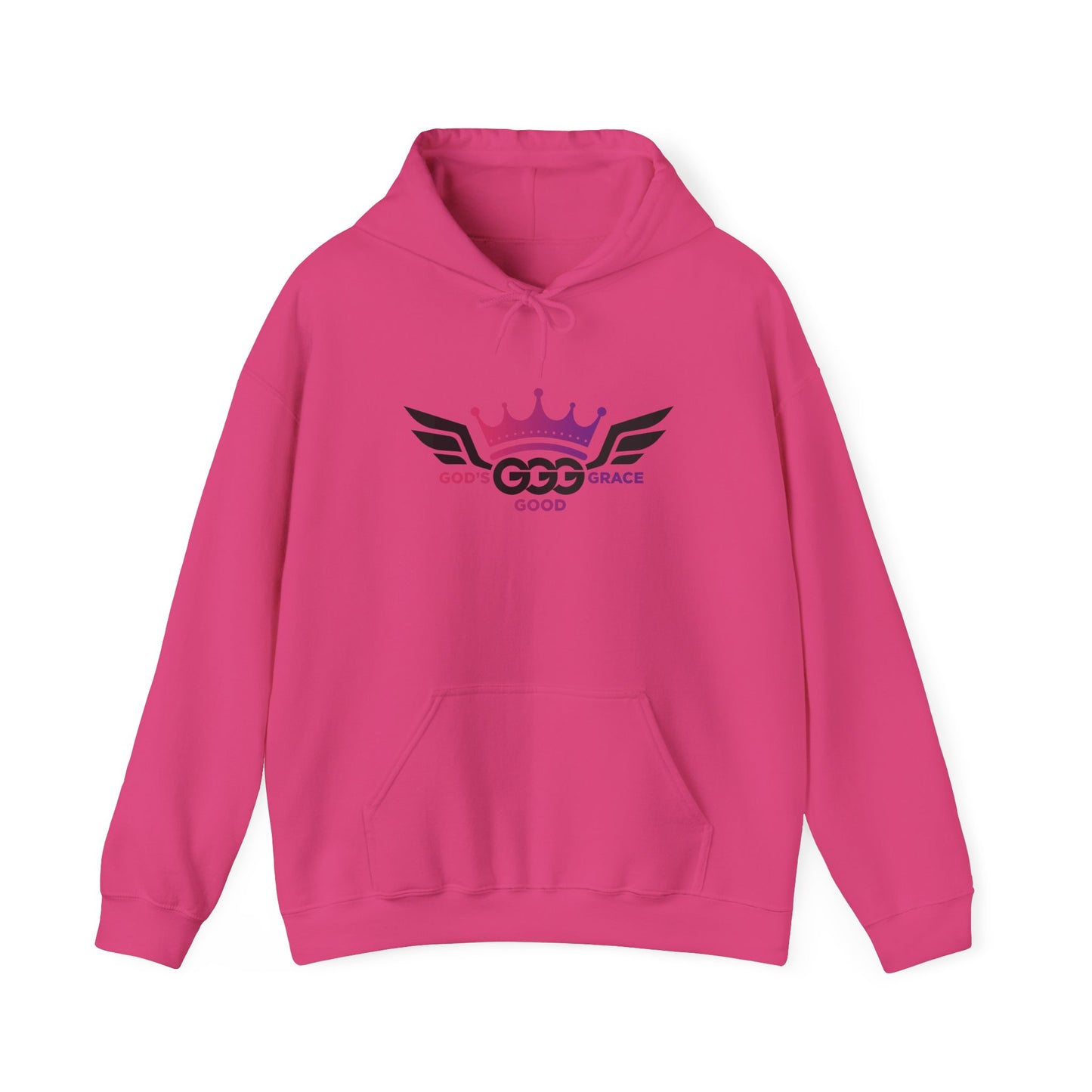 A...PURPLE/BLACK LOGO pink Unisex Heavy Blend™ Hooded Sweatshirt