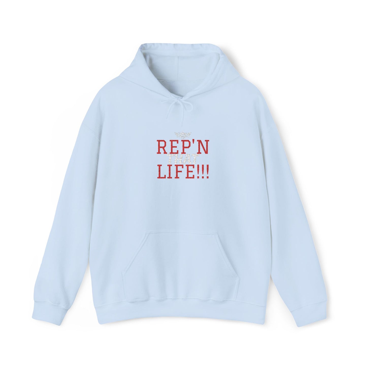 A.................... REP'N THAT LIFE!!! Graphic Pullover embrodiery