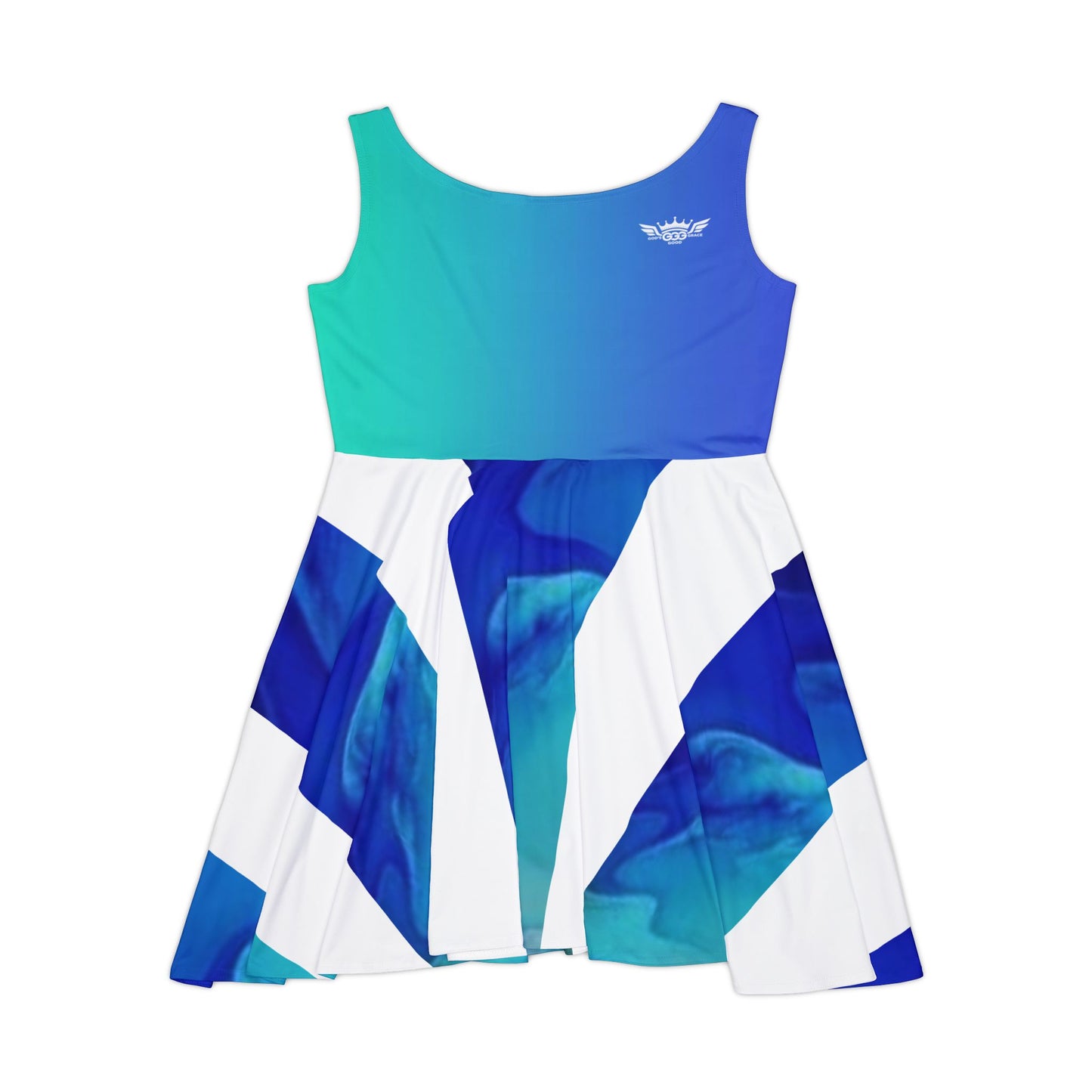 P...GGG..Blue,white Women's Summer Dress