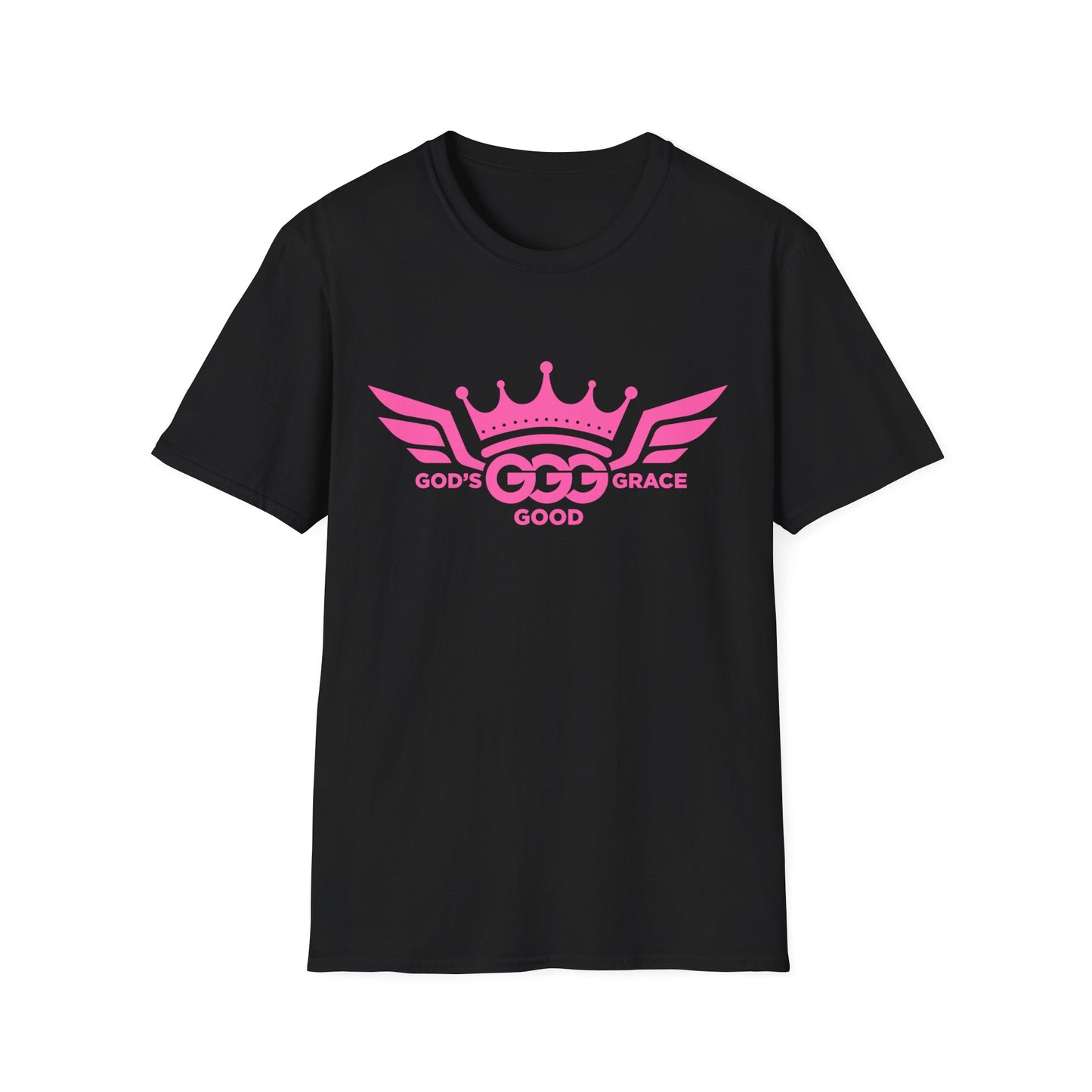 A....MULTIPLE COLORS  PINK LOGO.. Unisex SOFTSTYLE  T-Shirt