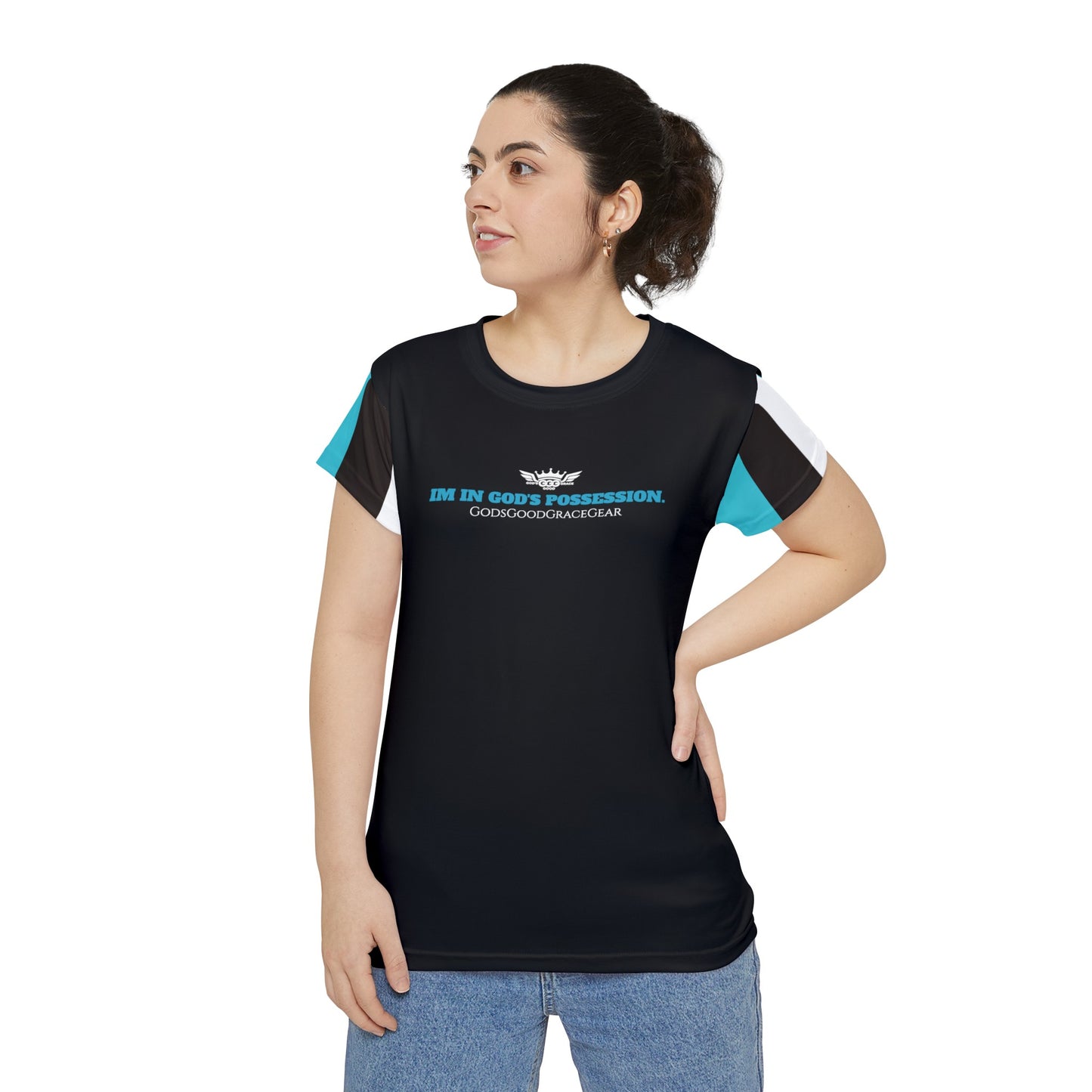 A...........black/turquoise/white GGG (ALSO IN PLUS SIZES) short Sleeve Shirt