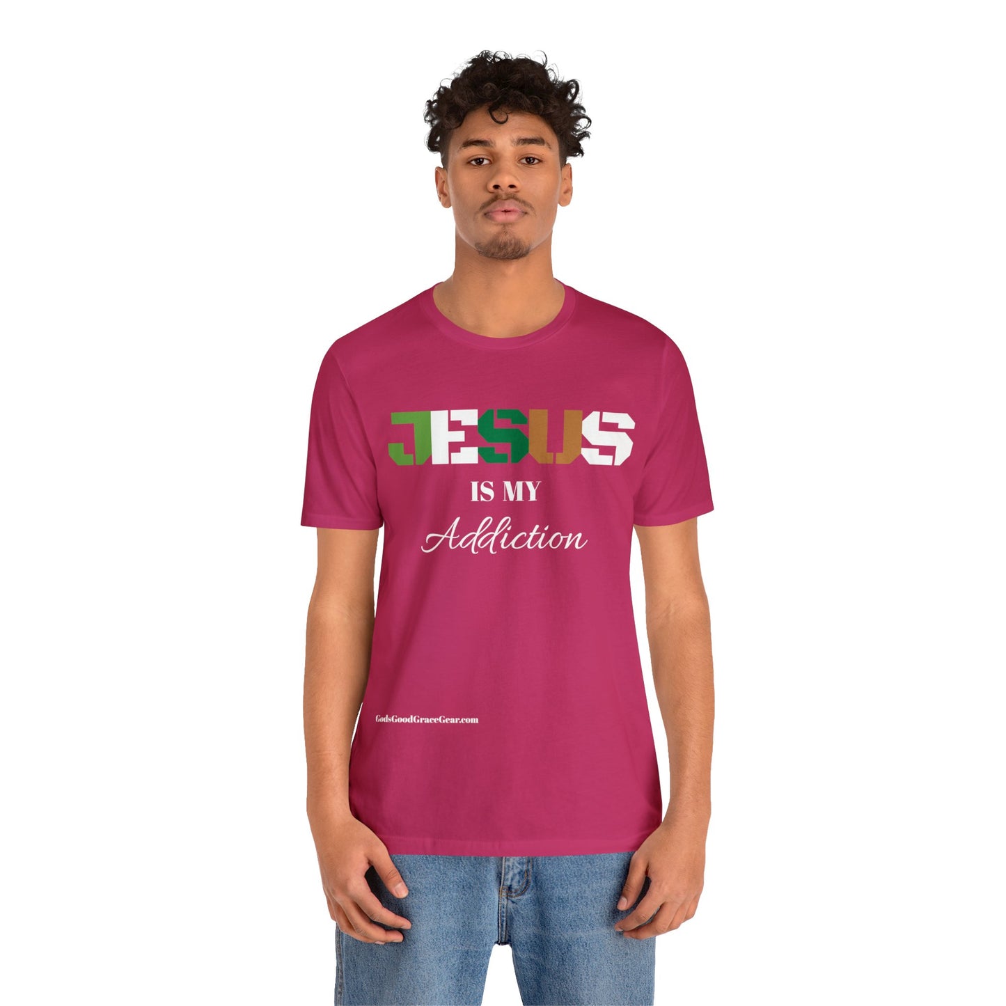 B...JESUS (Addiction) Unisex Jersey Short Sleeve Tee