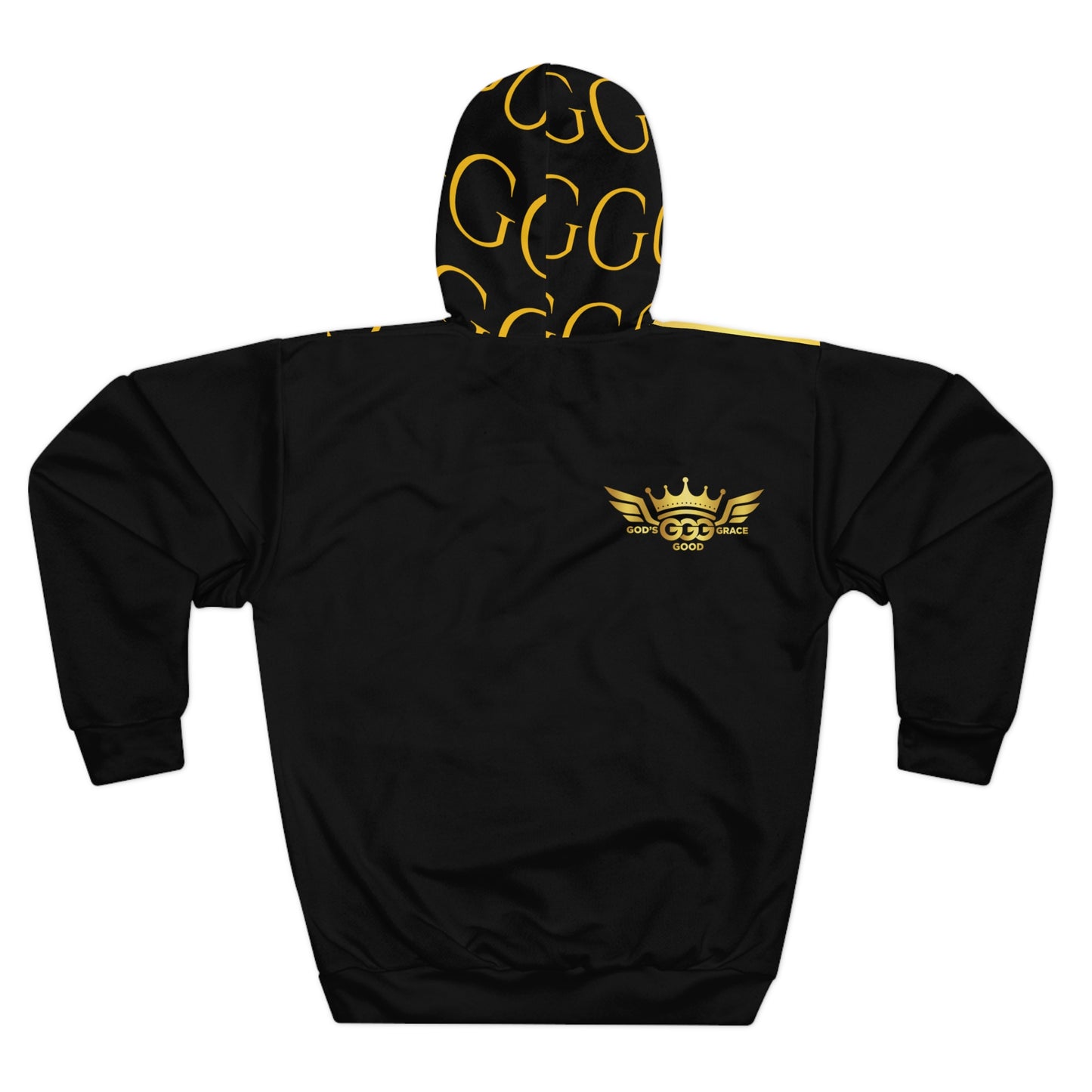 A.........................GGG...POLYESTER BIG BOY BLACK GOLD DESIGN Unisex Pullover Hoodie