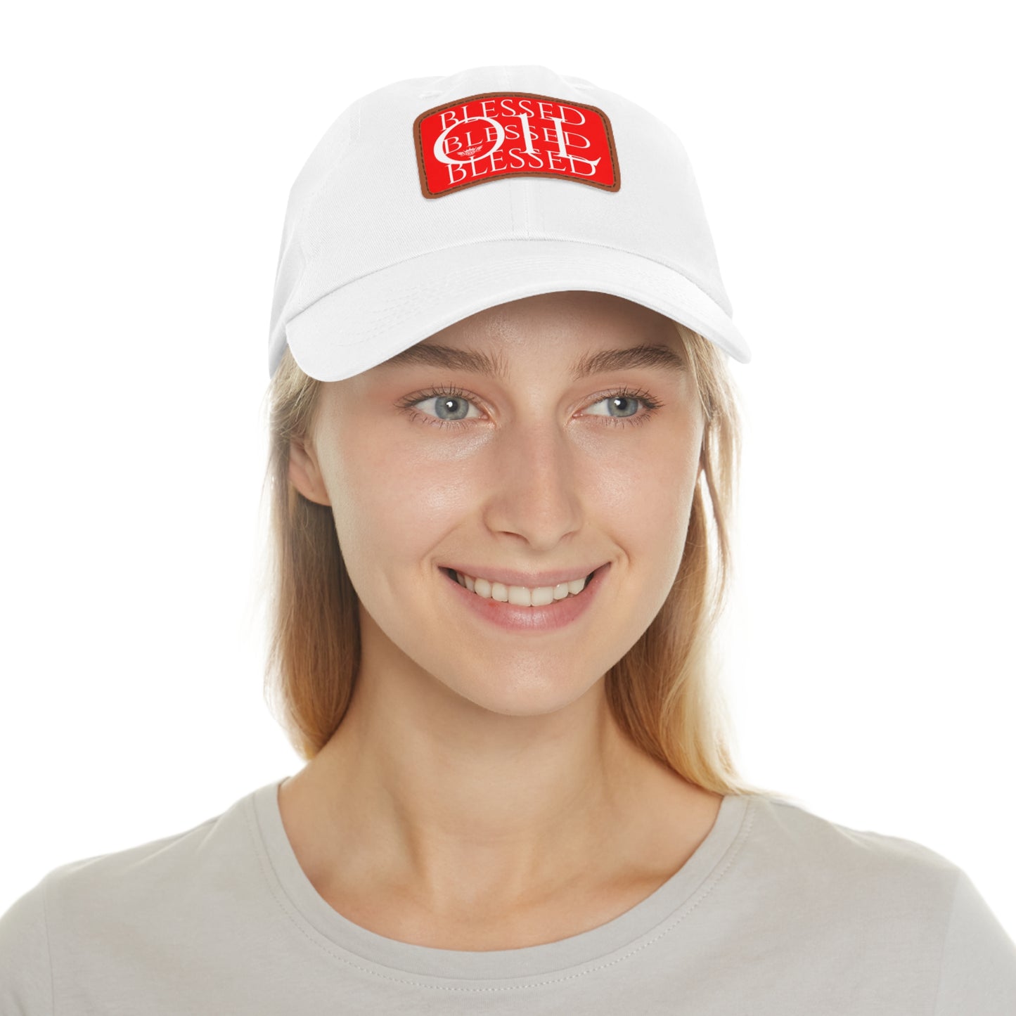 S...GGG z.e (O1L) red blessed design Hat with Leather Patch