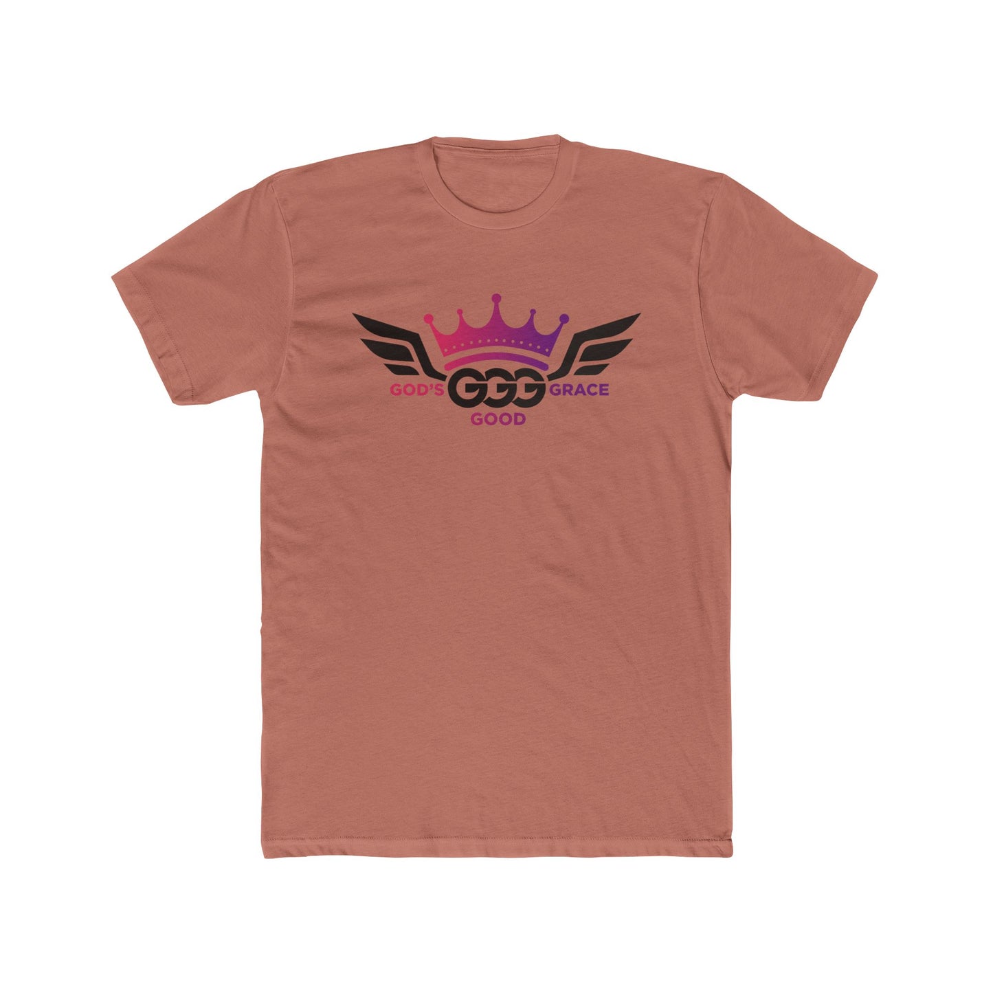 Q...GGG purple/black logo MULTIPLE COLORS Tee — Faith-Based Graphic T-Shirt