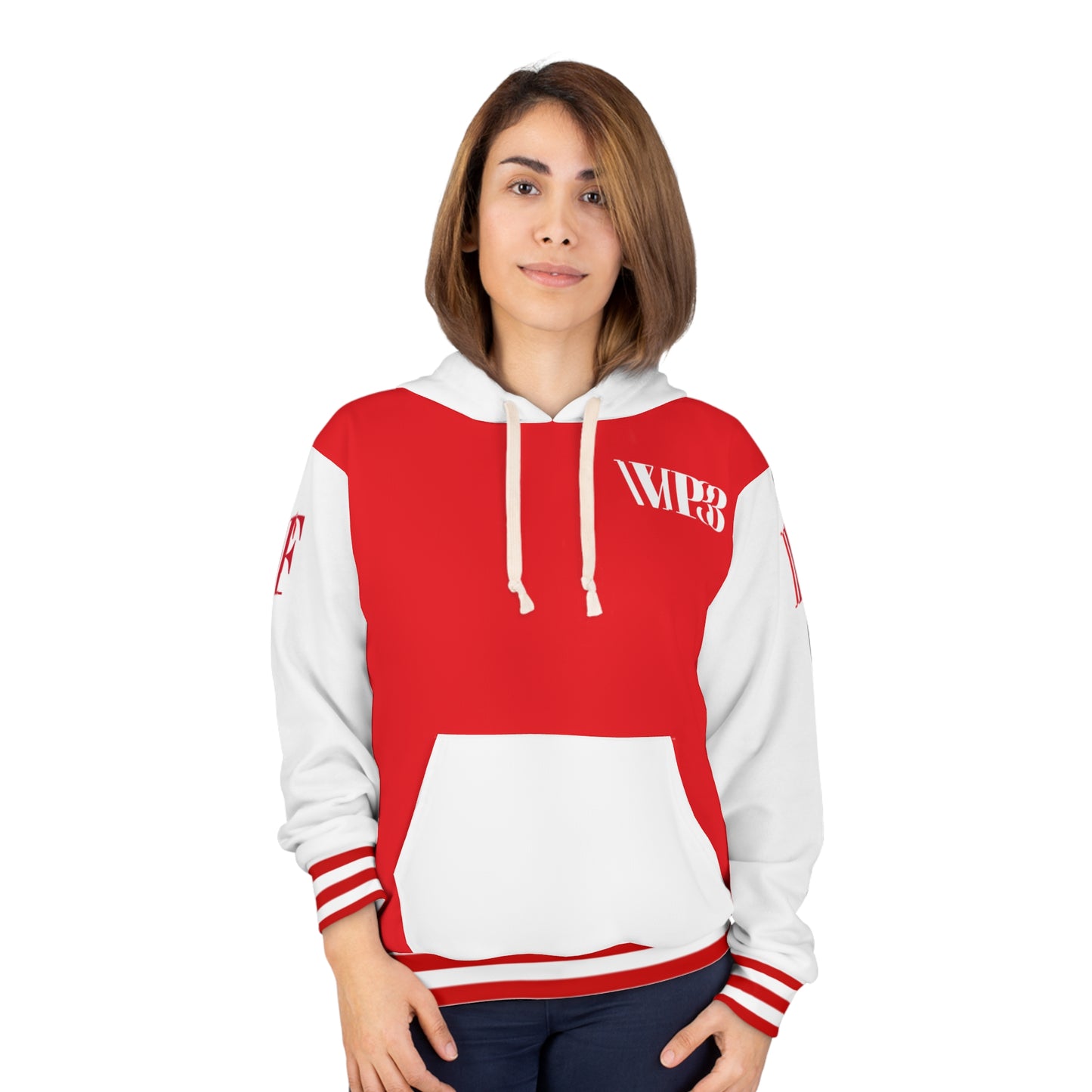 ZZZZZZZ...PIPPENS FAMILY ...POLYESTER BIG BOY RED WHITE DESIGN Unisex Pullover Hoodie