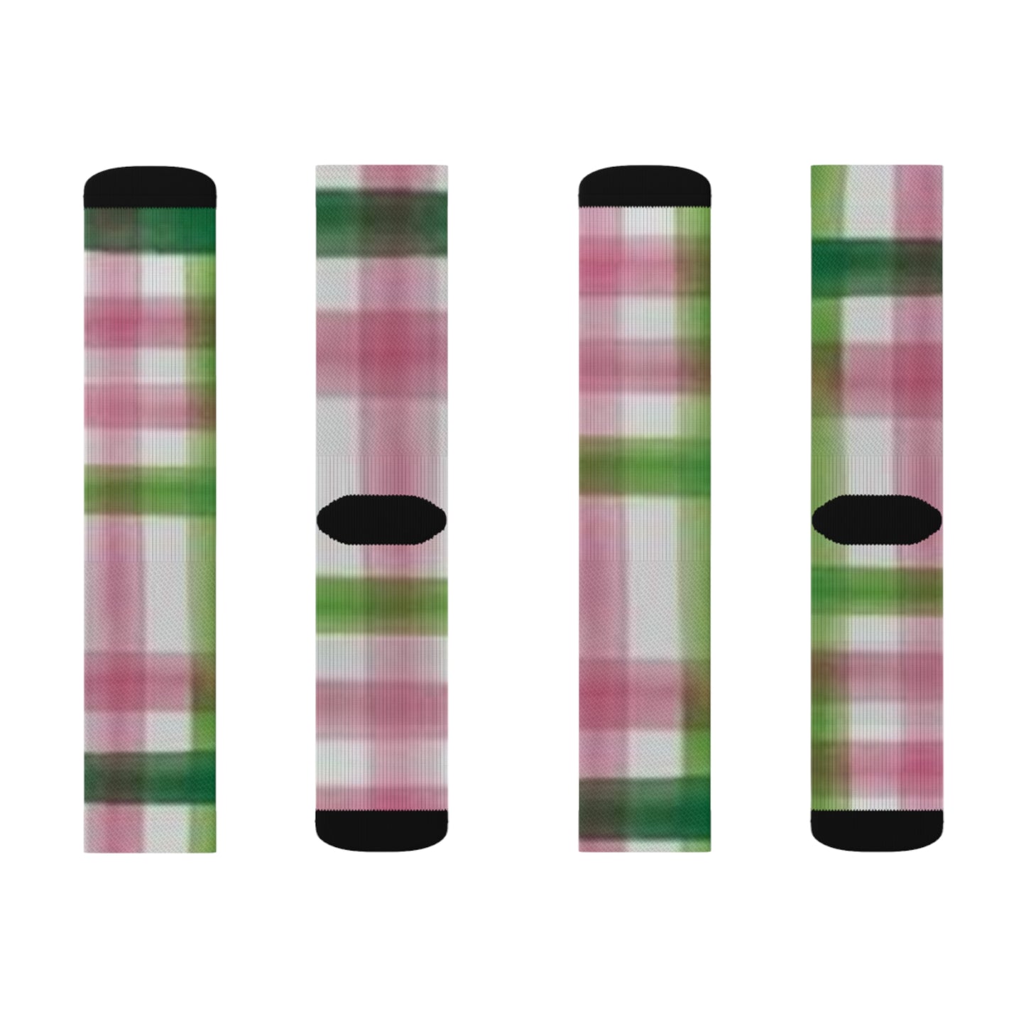 C...green/pink/white design Sublimation Socks ( Socks, t-shirt, hat SOLD SEPARATELY )