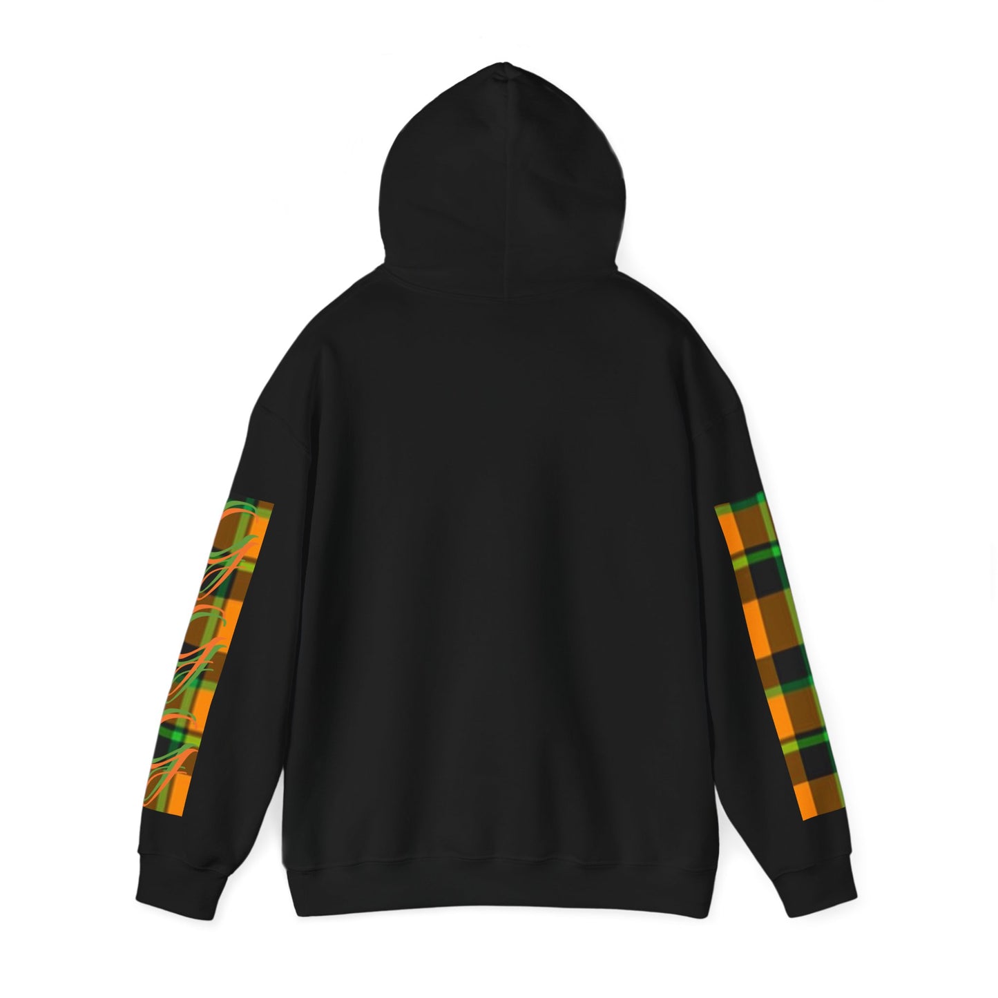 A....................GGG orange green plaid design Unisex Heavy Blend™ Hooded Sweatshirt