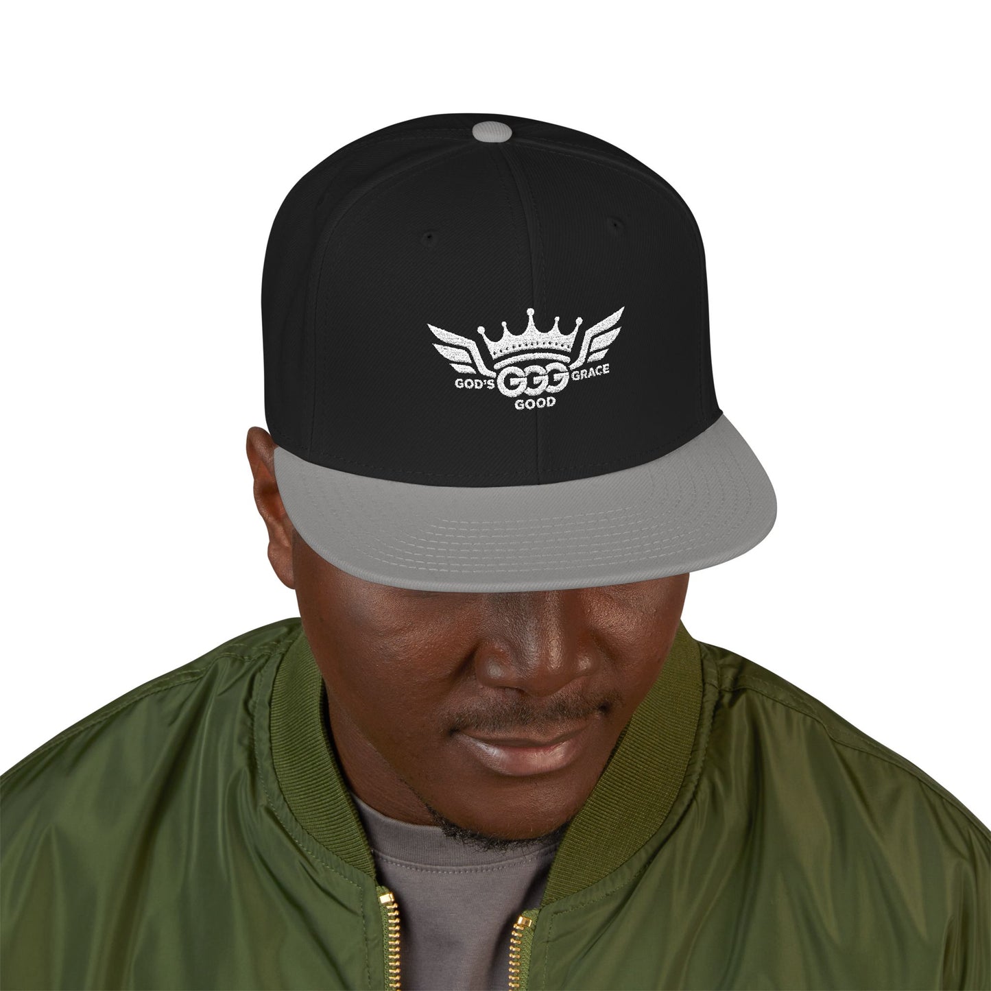N...GGG  EMBROIDERY ..Multiple colors, Mens White logo Snapback Hat