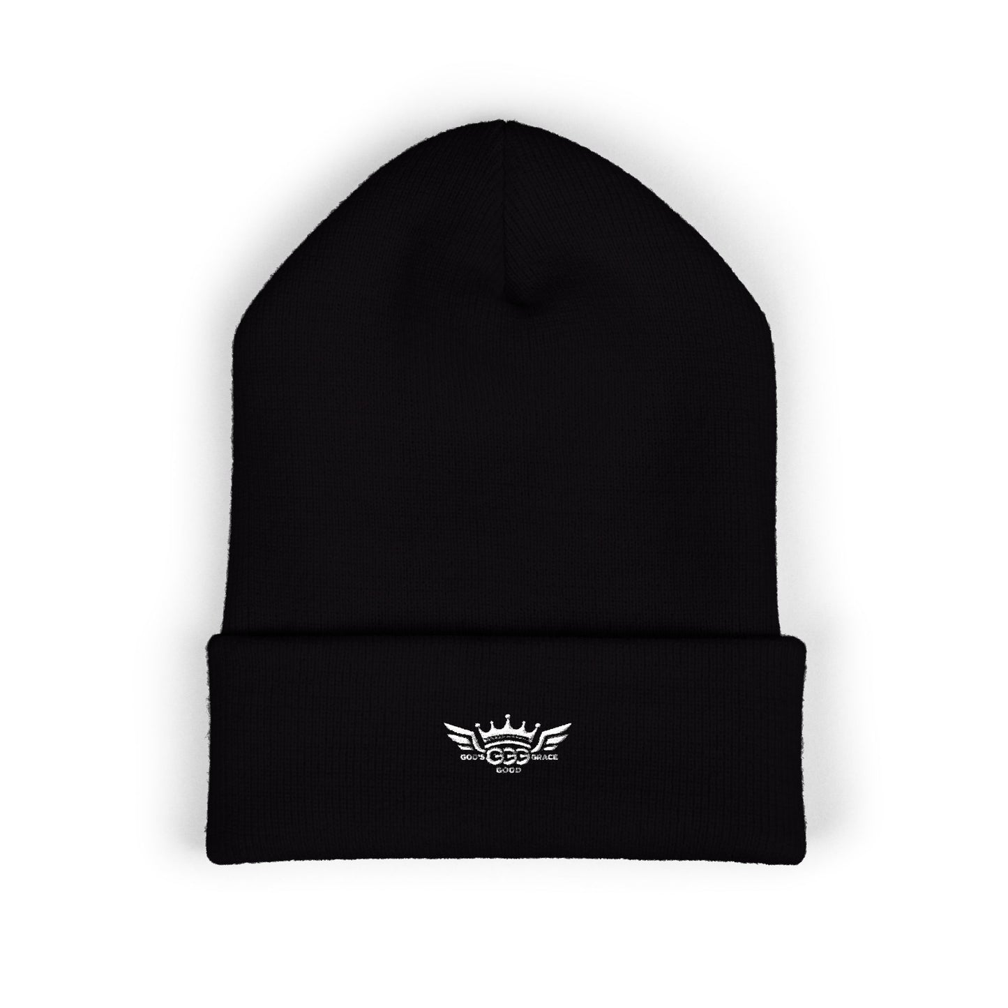 T...GGG White Logo Embroidered Classic Cuffed Beanie —MULTIPLE COLORS... Knit Hat