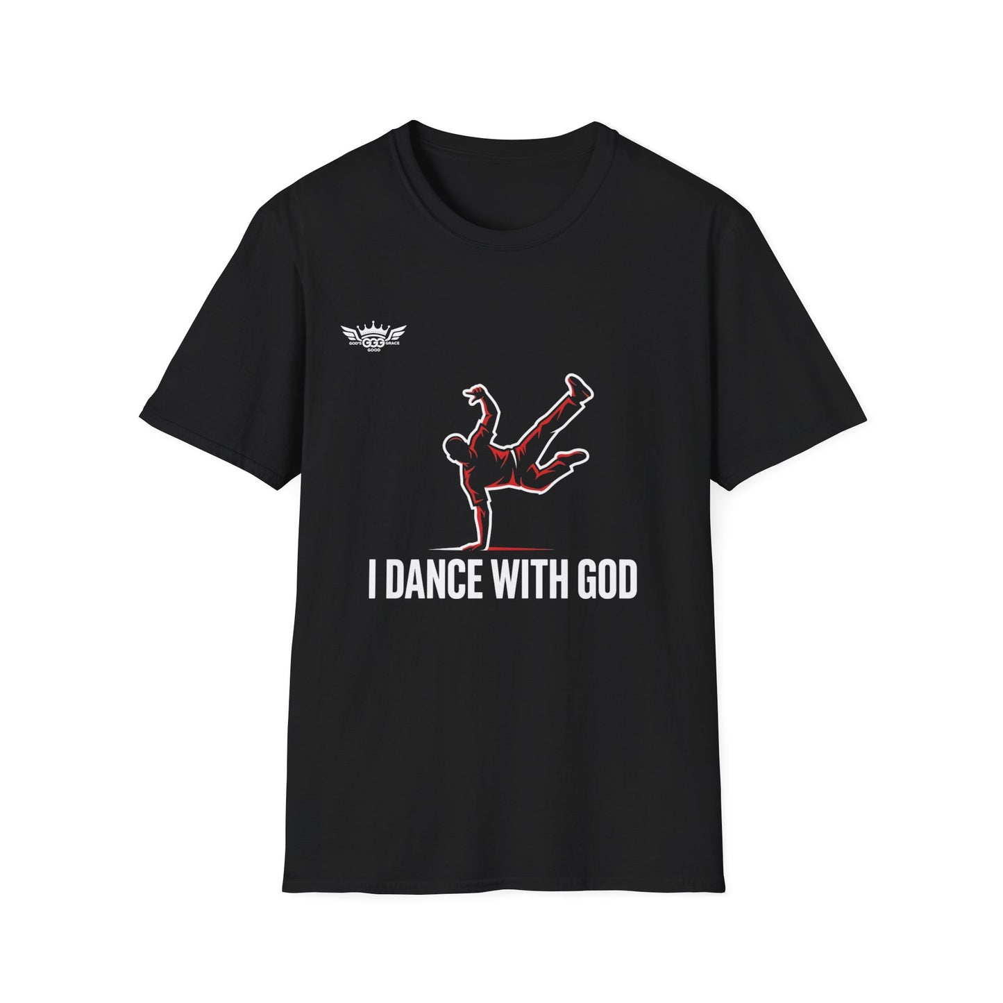 Zz...GGG.. I Dance With God..MULTIPLE COLORS BREAK DANCING Vibes Unisex Softstyle T-Shirt - Trendy Apparel for Creatives & Tech Enthusiasts