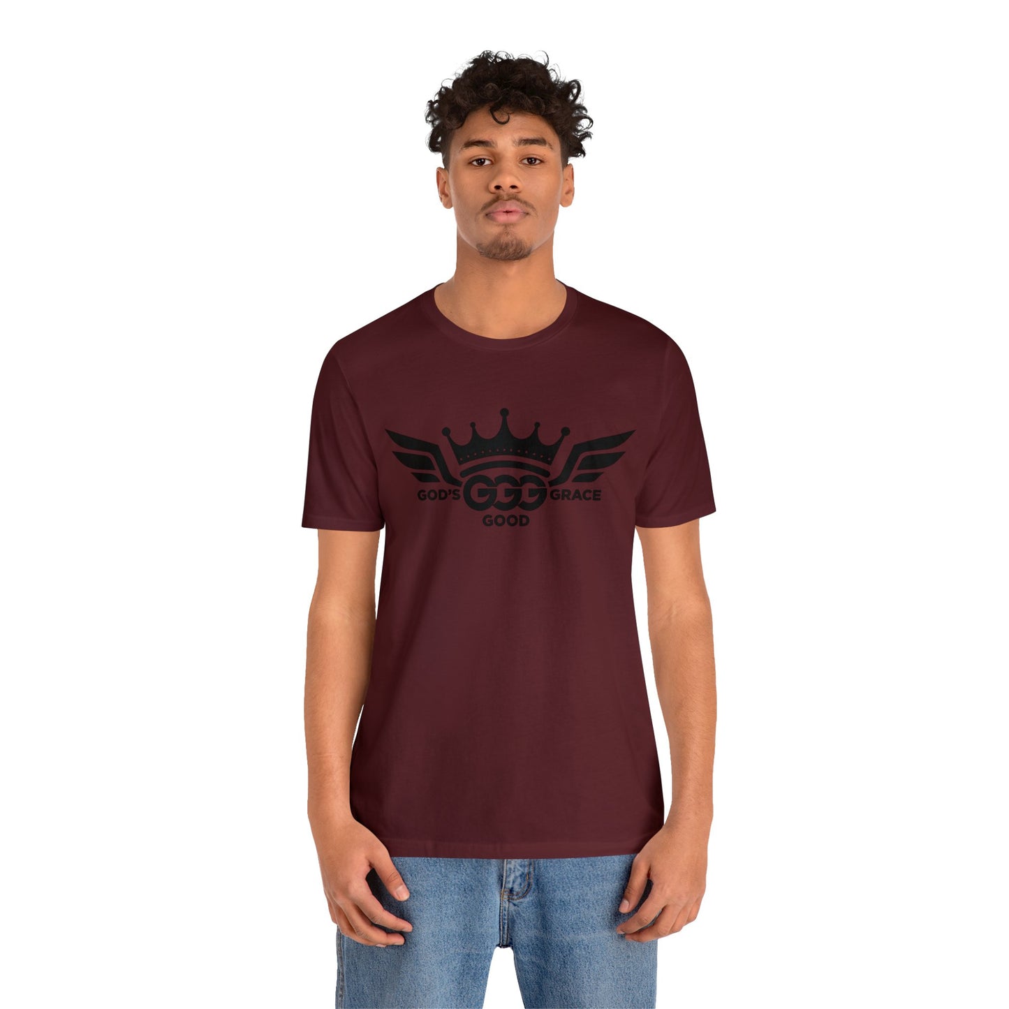 C....BLACK LOGO maroon Unisex Jersey Short Sleeve Tee